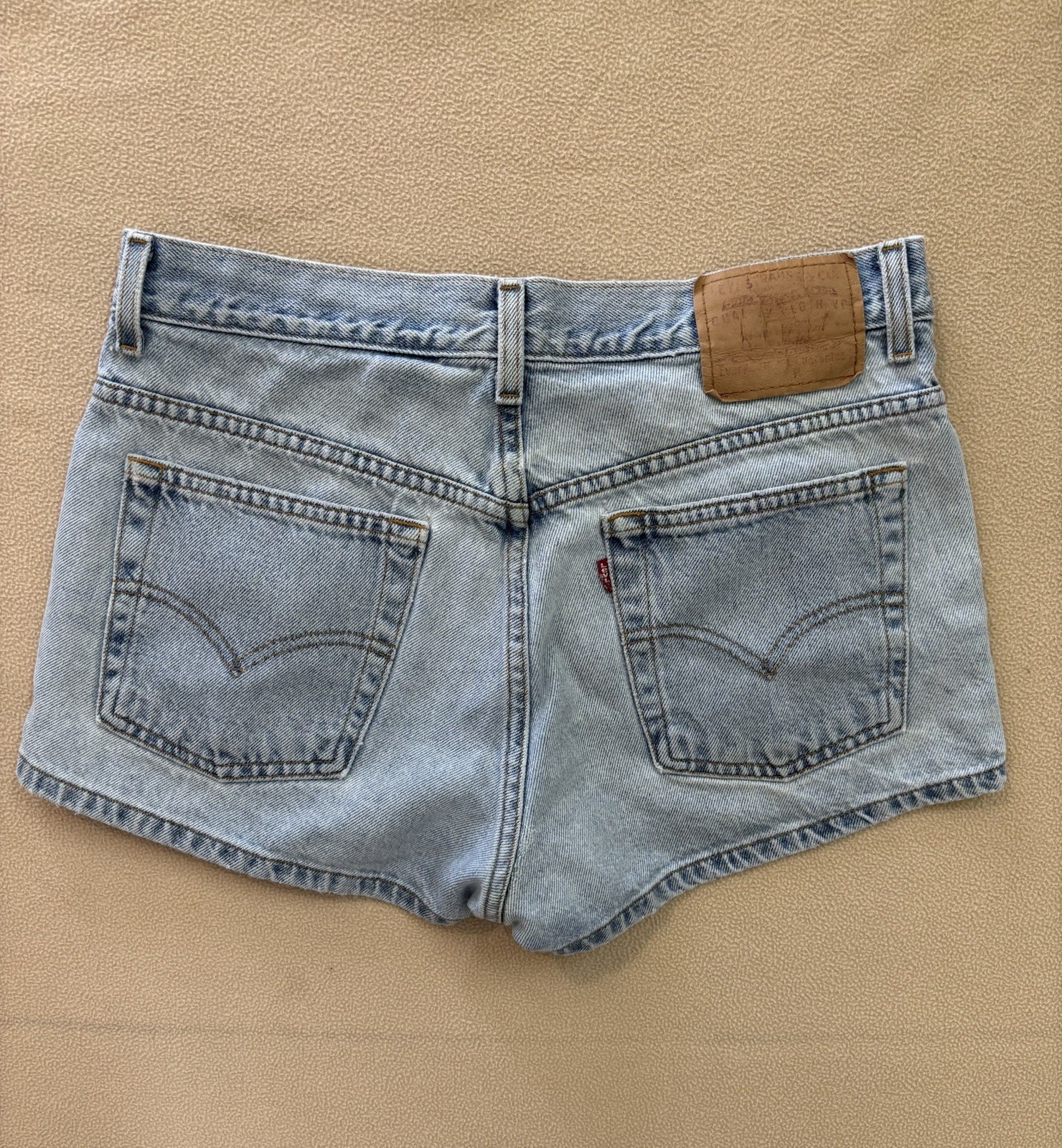 Levi’s Jean Shorts Size 30 Womens Superlow Mid Rise Blue Denim