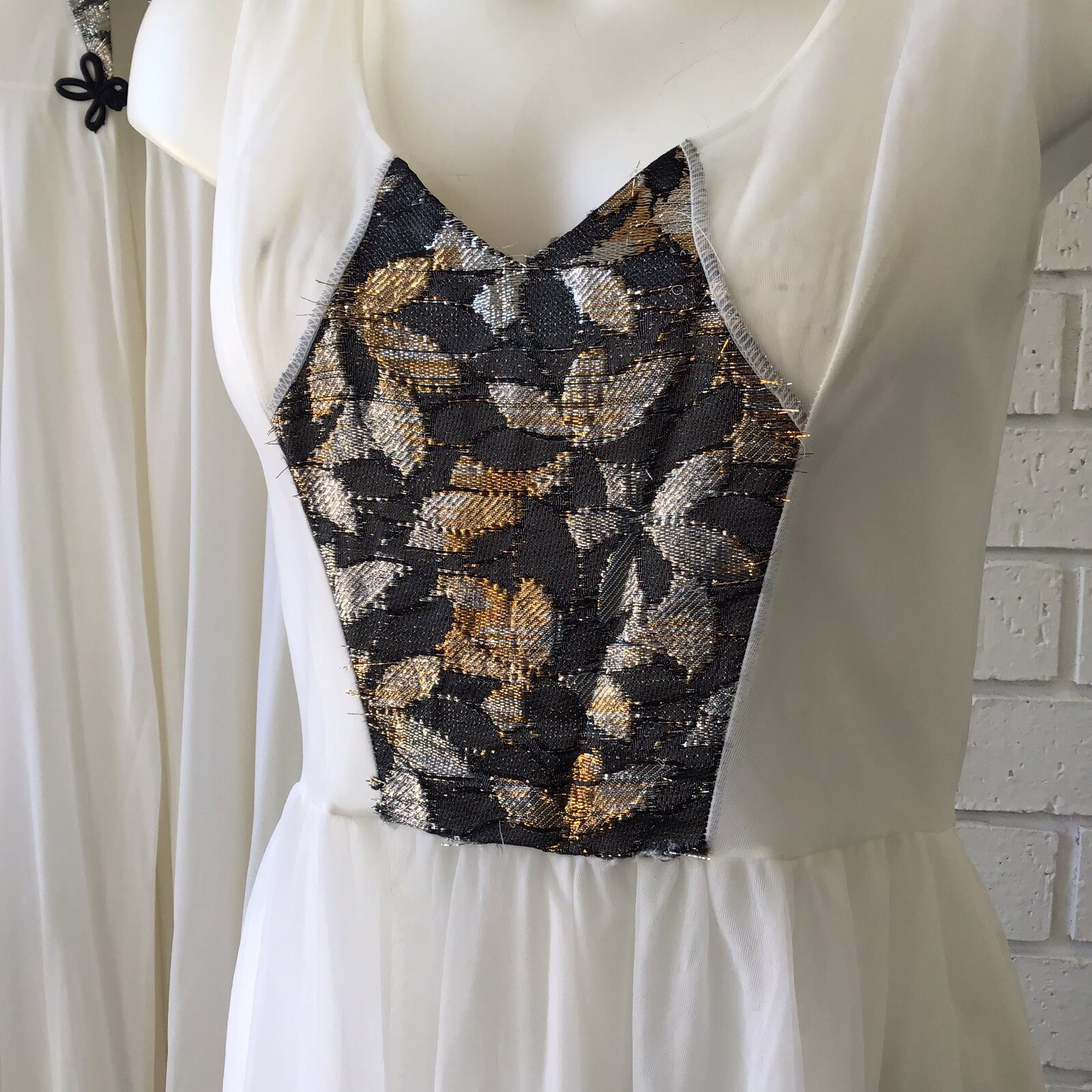Jenelle of California Vintage White Lingerie Sheer Slip Cover Robe Set
