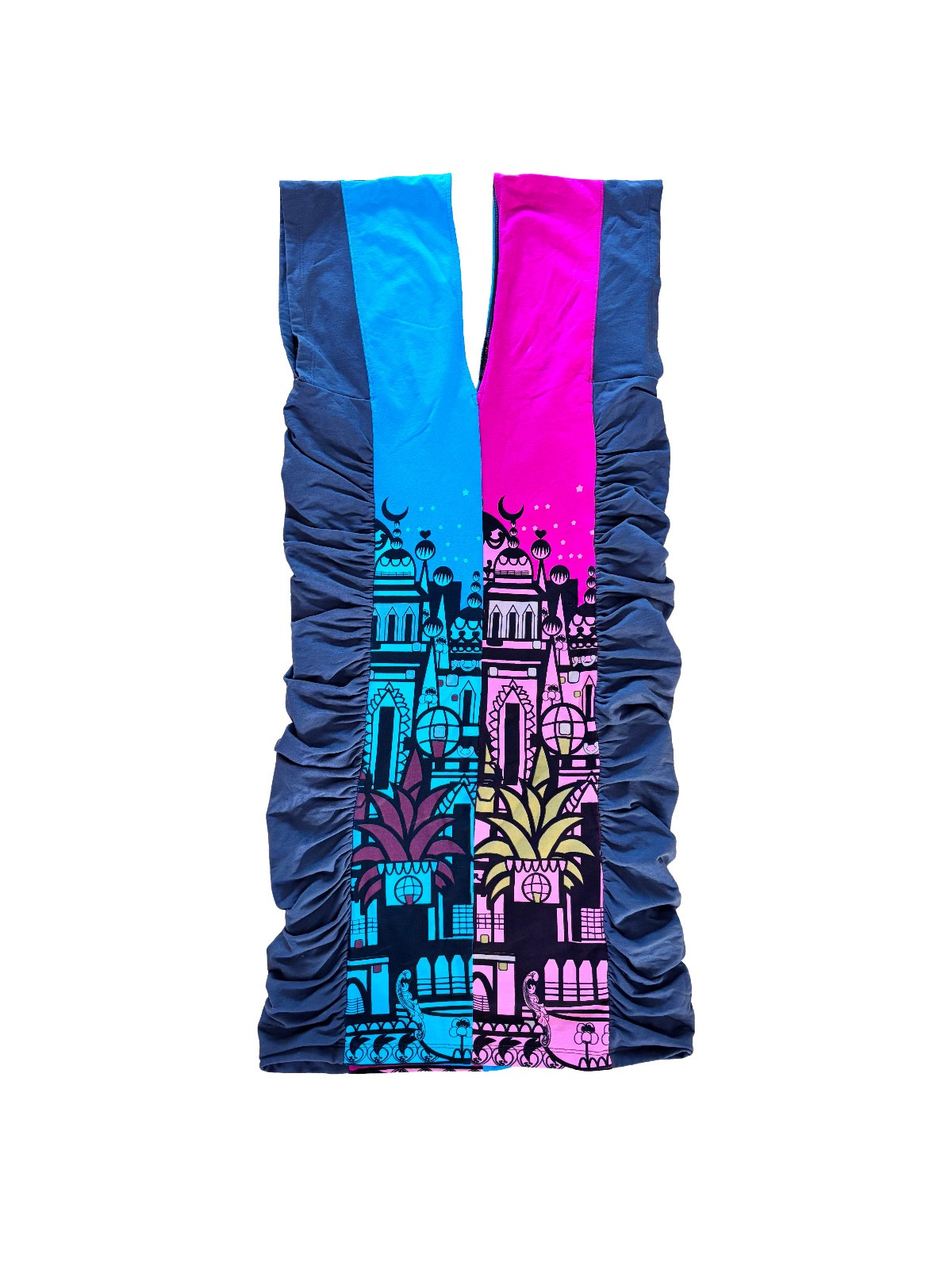 Custo Barcelona Summer Dress 40/42 L Vintage Cotton Designer Y2K Bodycon