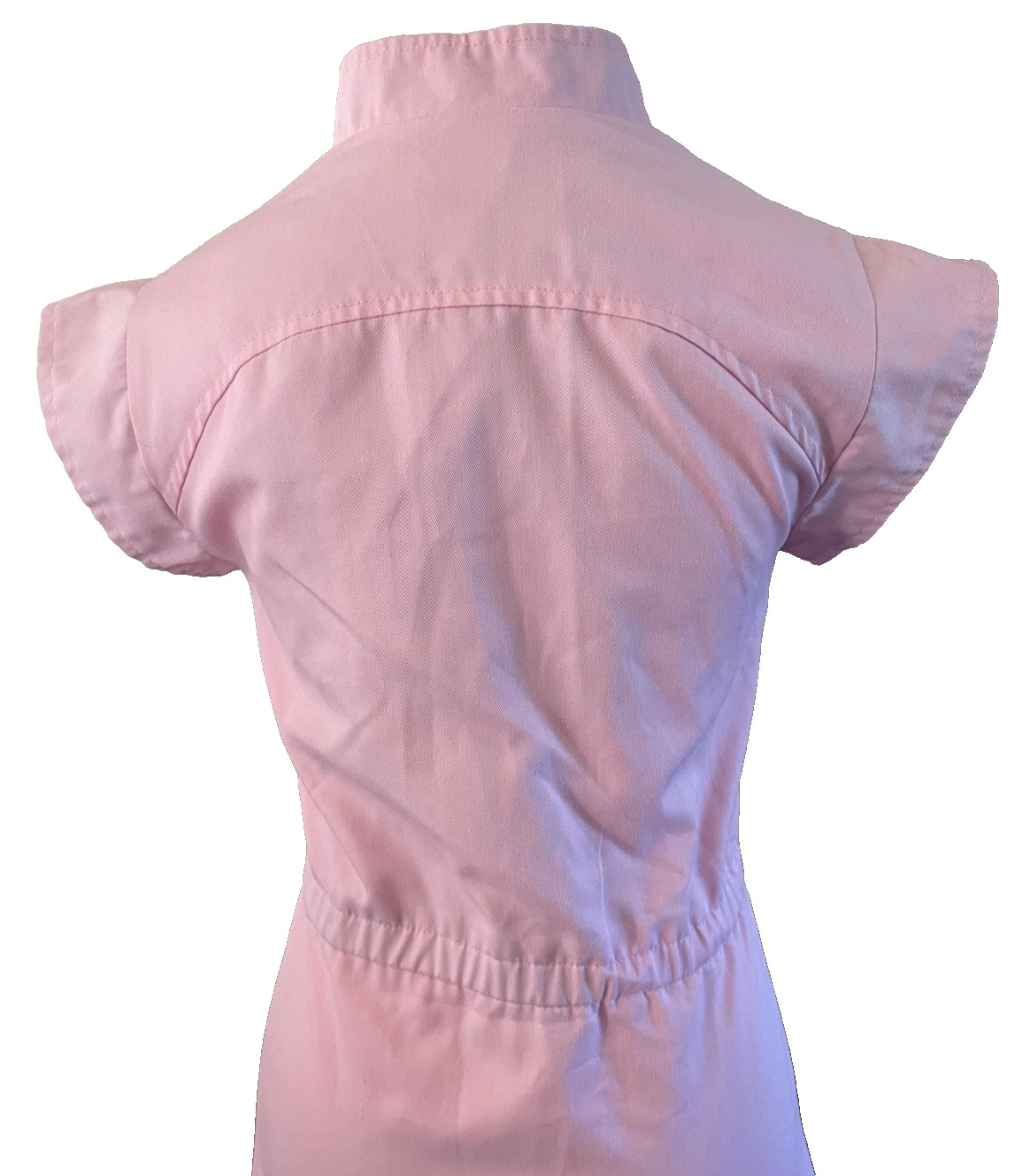 Scharade for Katies Dress VINTAGE Size 12 / 14 Pink Drawstring Buttons Zip F&F