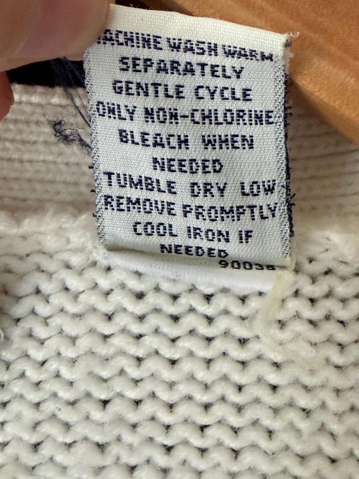 Vintage 90s Classic Elements Ivory Cable Knit Cardigan Sweater Size Large