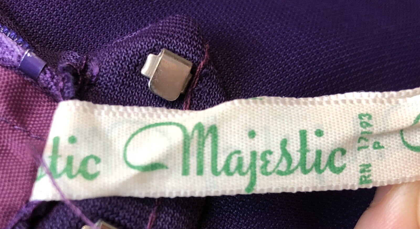 Vintage 1960s Purple Jersey Pencil Skirt Majestic 60s Union Made