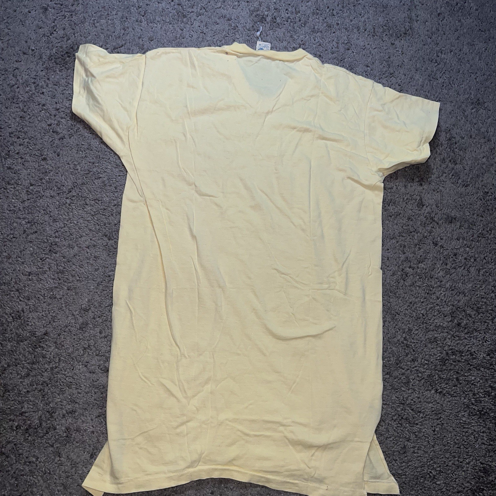 VTG 1958 Snoopy Woodstock Peanuts Raglan T-shirt Womens Yellow Artex USA