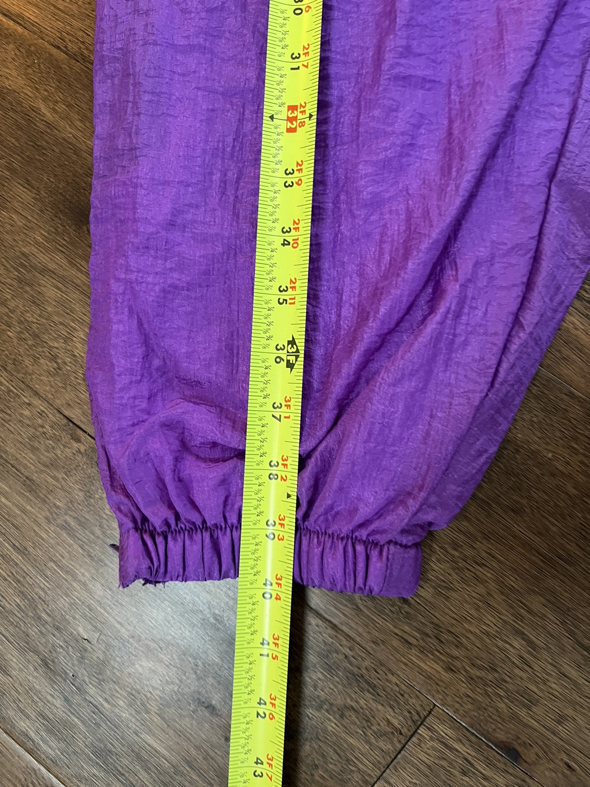 Vtg 80s NOUVEAU MONDE SPORT size 1X Windbreaker Set Purple/multi-colored