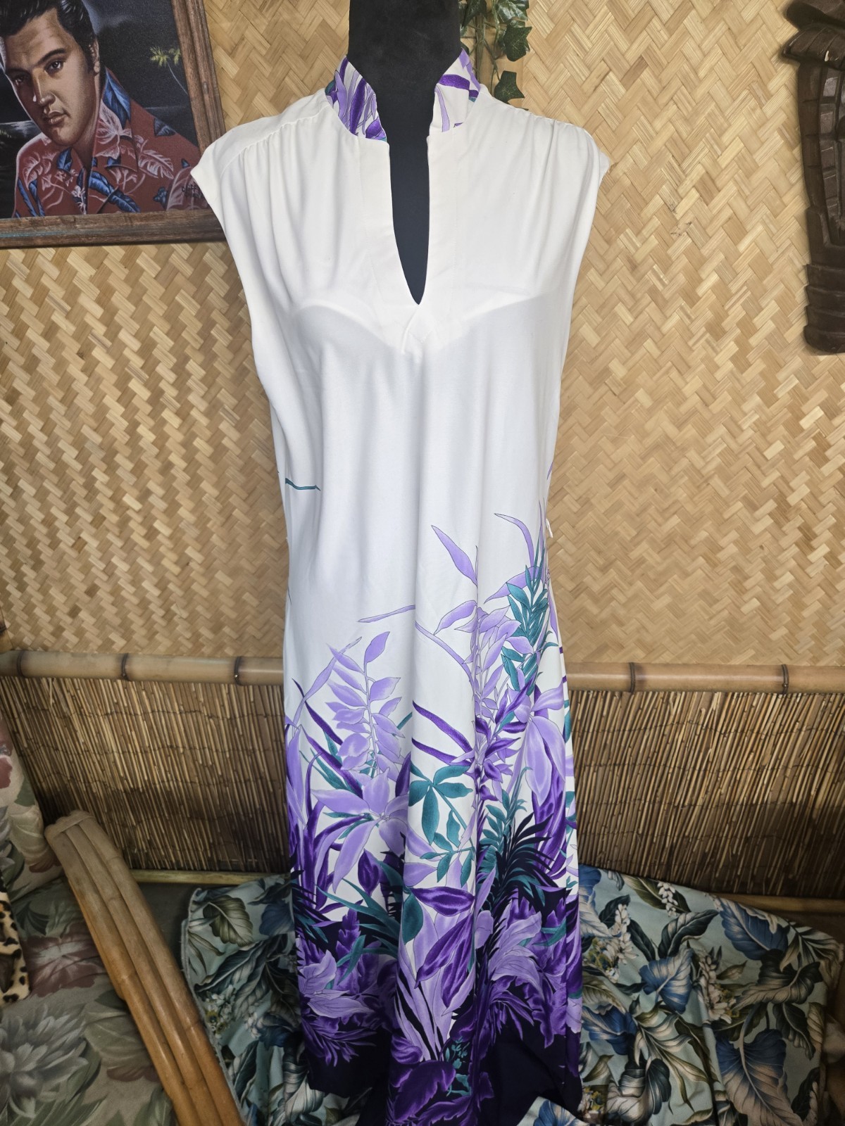 Vintage Waltah Clarke’s Hawaiian Aloha Dress w1016