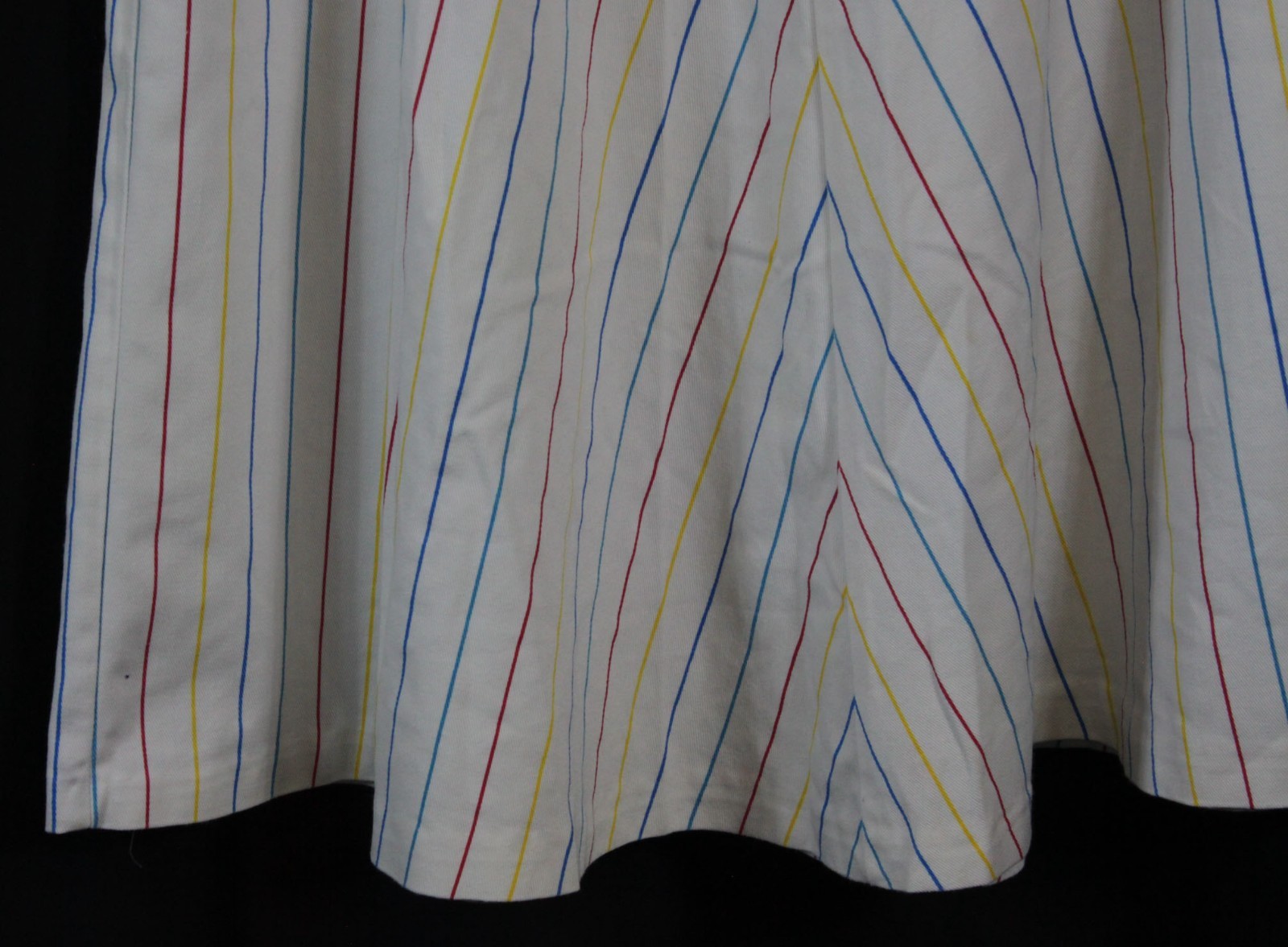 Vtg JCPenney Skirt A Line Retro 1980s White Pinstripe Secretary Multi Retro 16 M