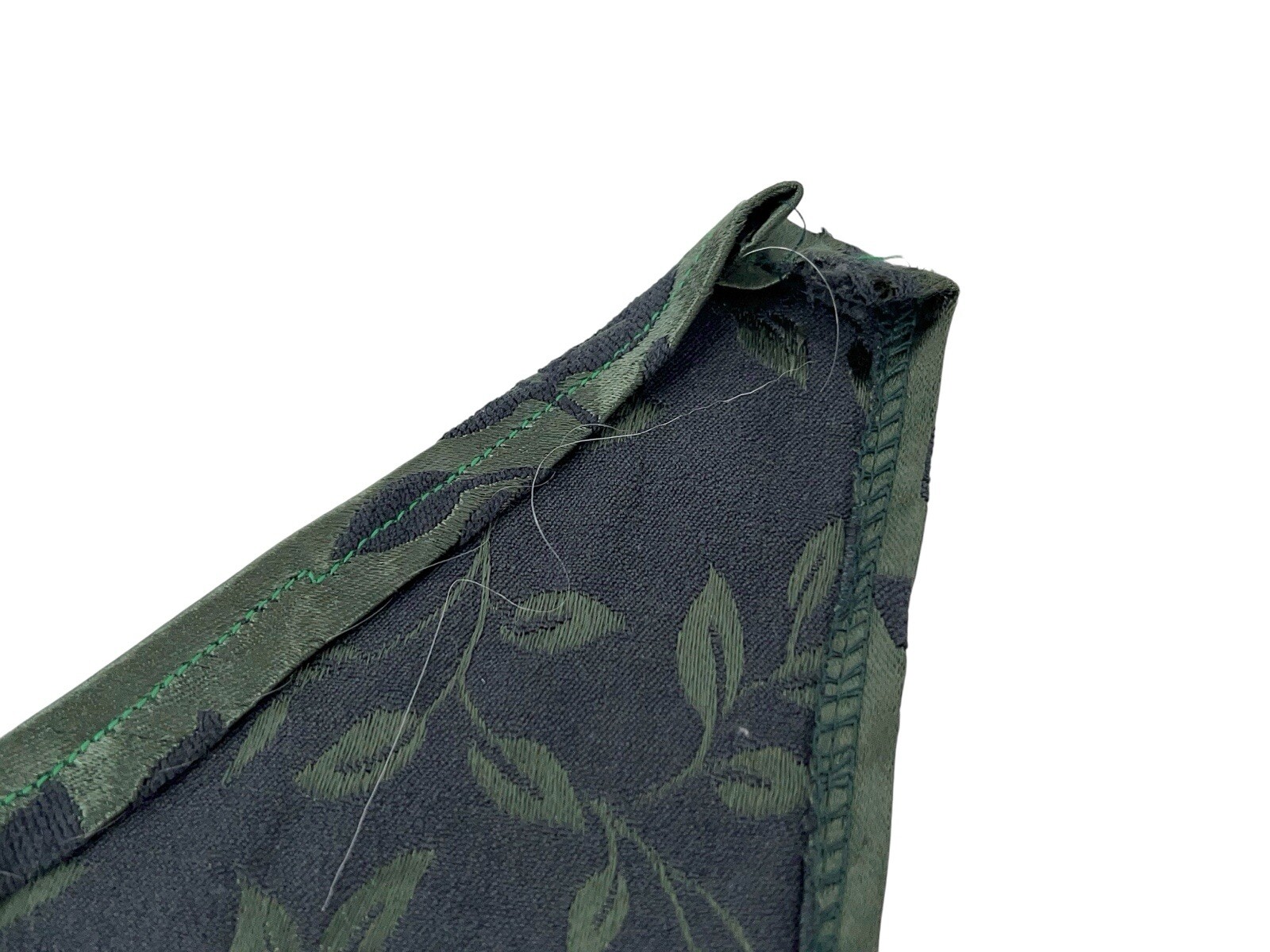 Vintage 90s Dawn Joy Green Cheongsam Maxi Dress Satin Floral Goth Grunge 9/10