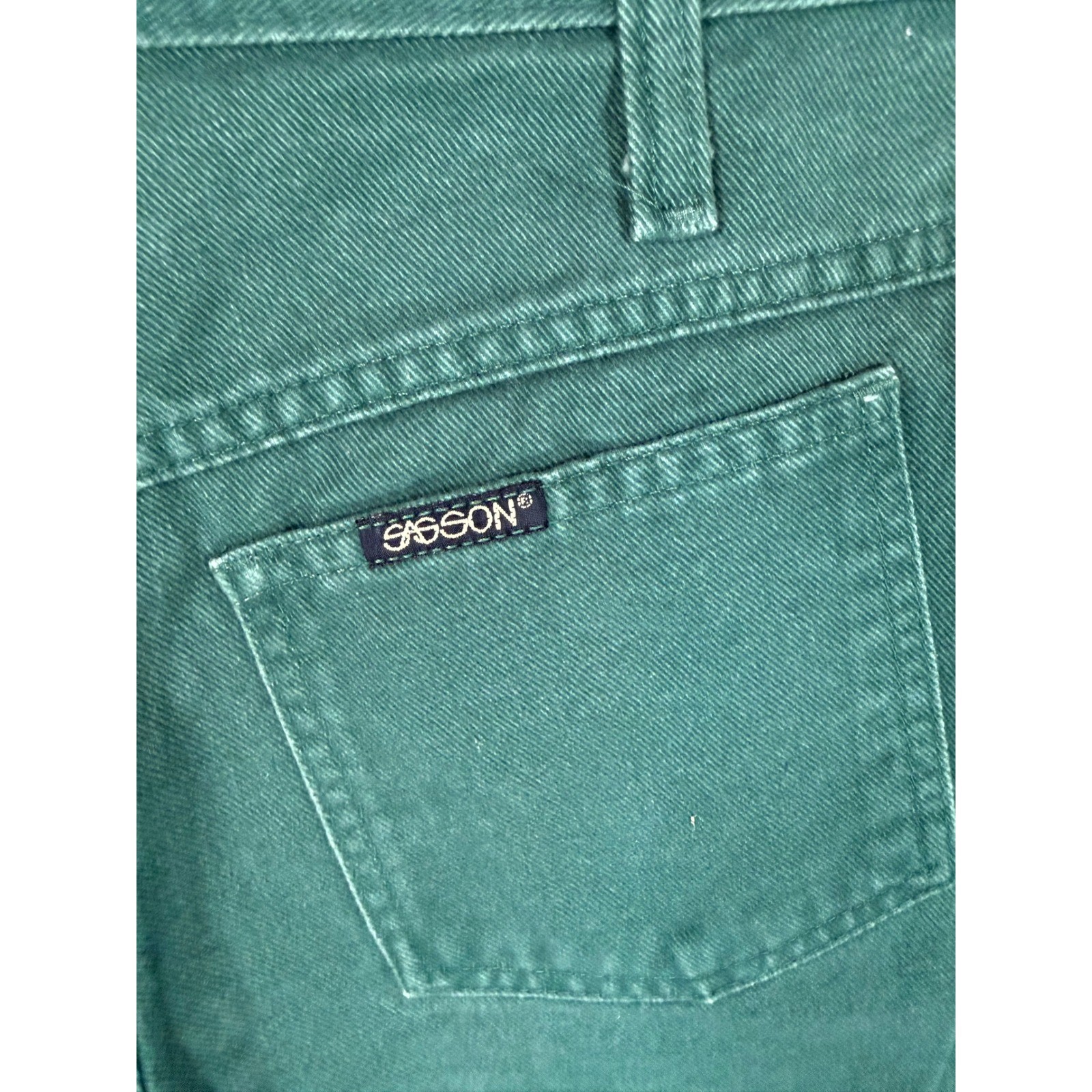 Vintage Sasson High Waisted Button Fly Green Mom Jeans 80s 90s Y2K Women’s 14