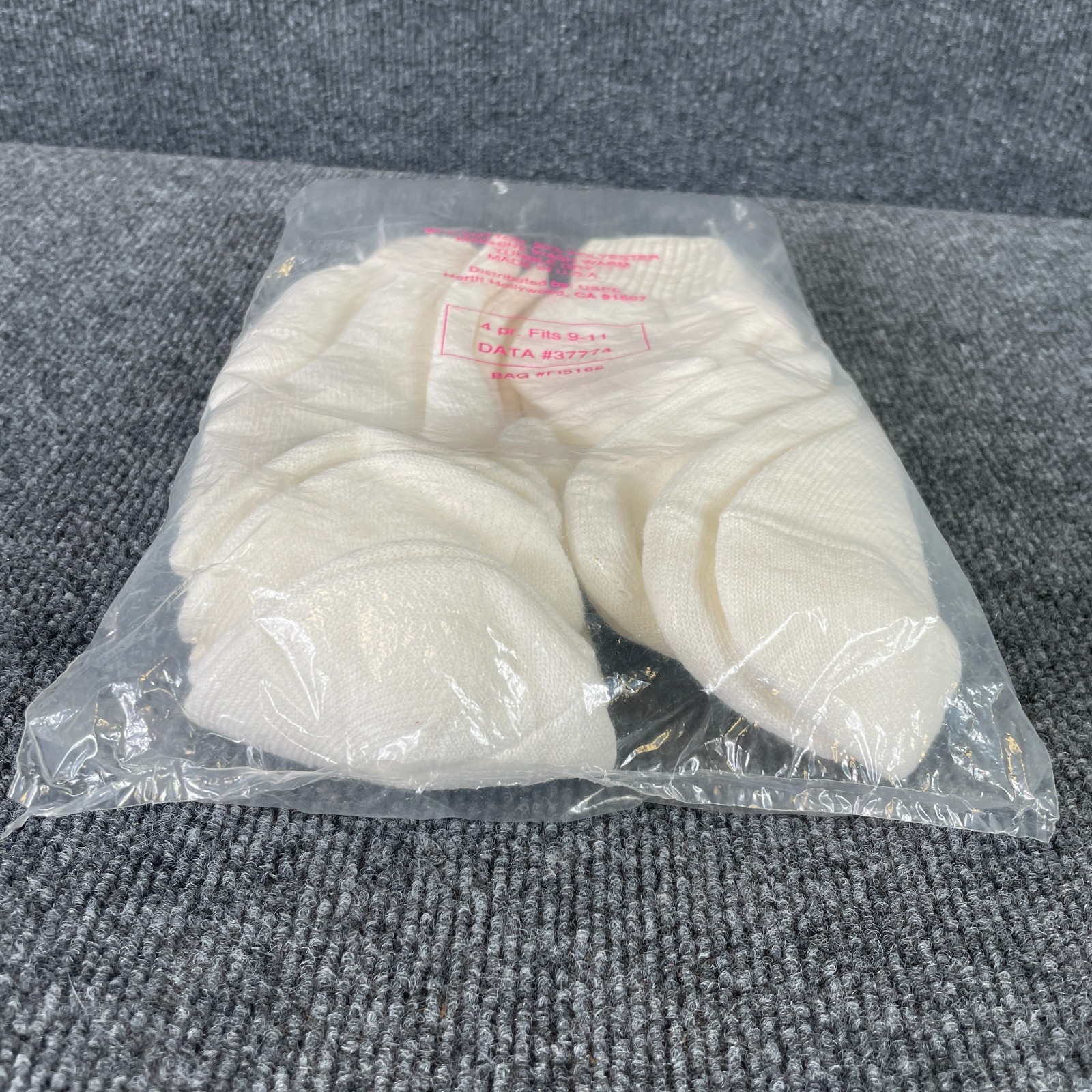 Vintage Cotton First Impressions Ankle Socks 4 Pairs White Womens 9-11 New USA