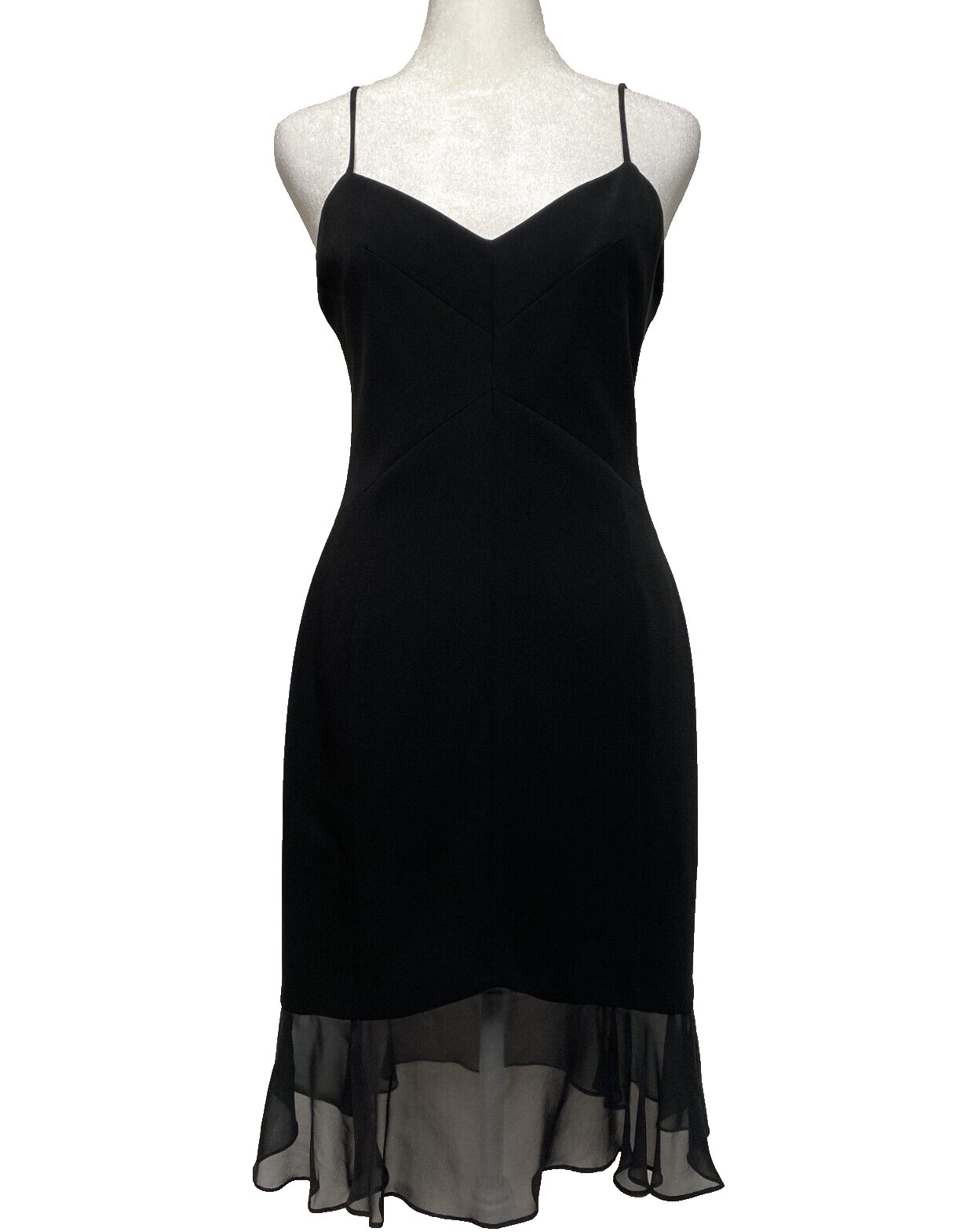 *Vintage* 90’s TAHARI Blk Cocktail Dress size 4 RARE