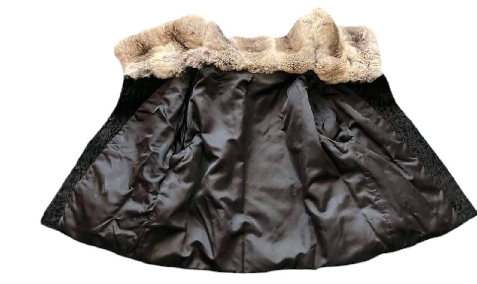 Vintage 1950s Persian Lamb Jacket With Chinchilla Collar