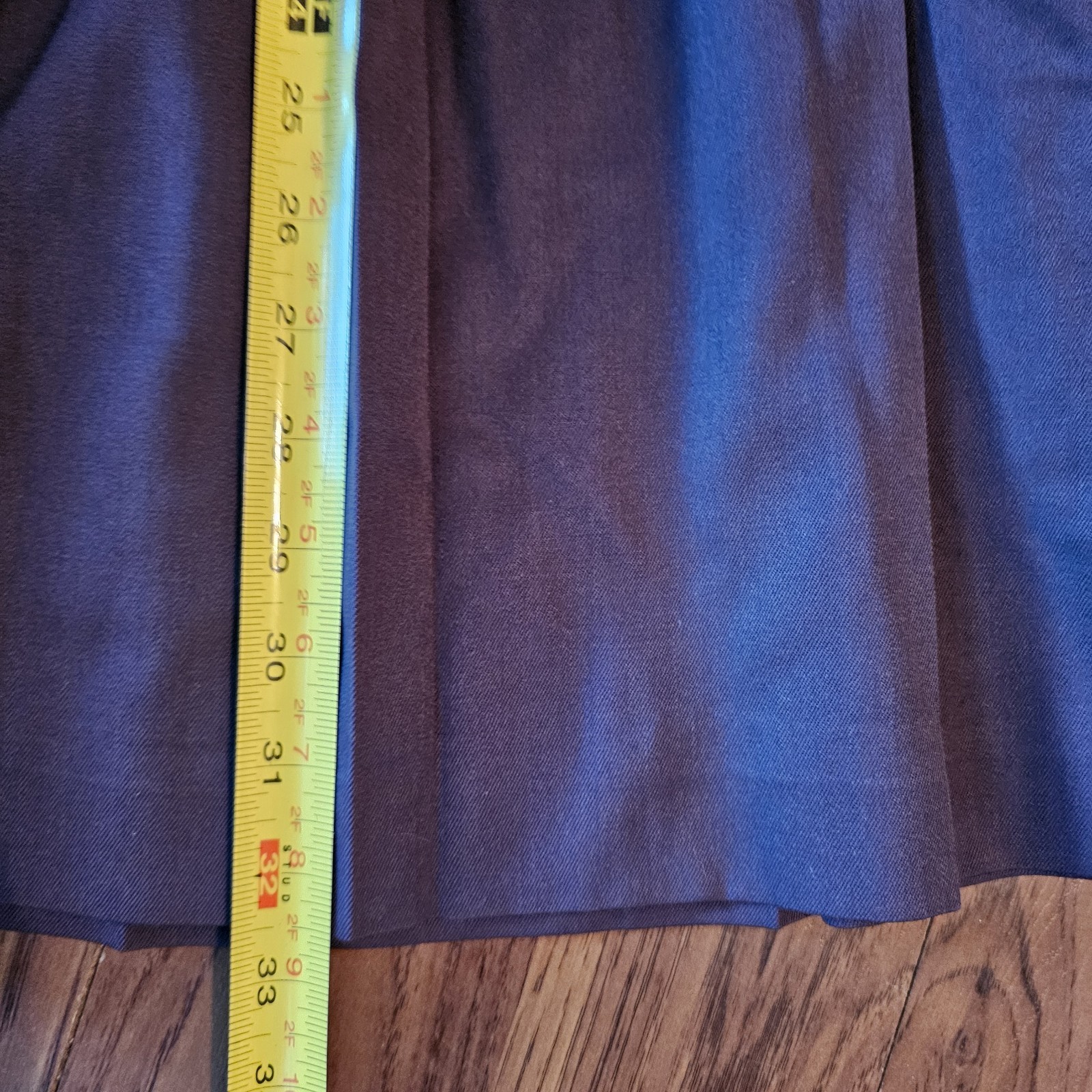 VTG Long Maxi Skirt Pleated Wool Brown Women’s 12 Stanley Blacker Cottage Core