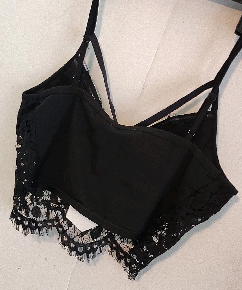 Small Paper Crane Bohemian Lace Bralette Tank Cami Top WIRE FREE No Budge Bra