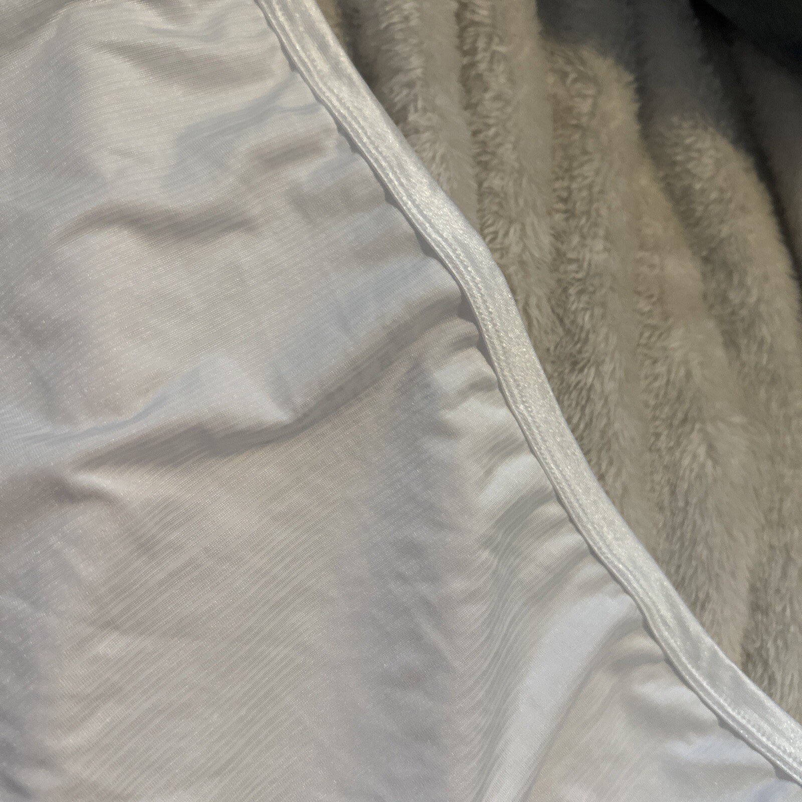 Vintage VANITY FAIR Brief PANTY WHITE Satin NYLON Stretch Second Skin 10/ 3XL
