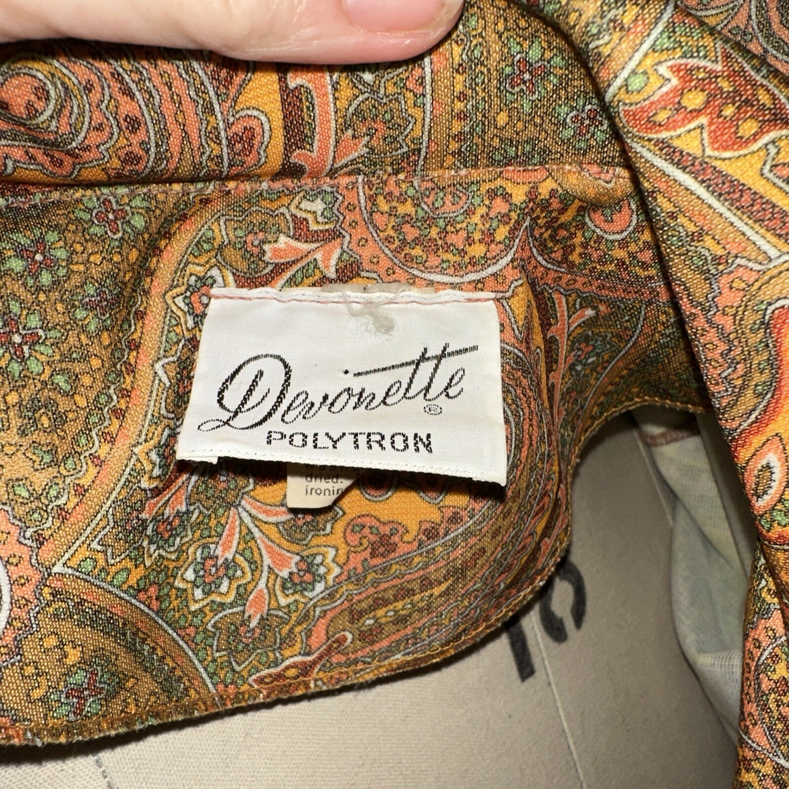 Vintage 1970 s Women Polyester Blazer By Devonette Polytron Size 16 Hippy Disco