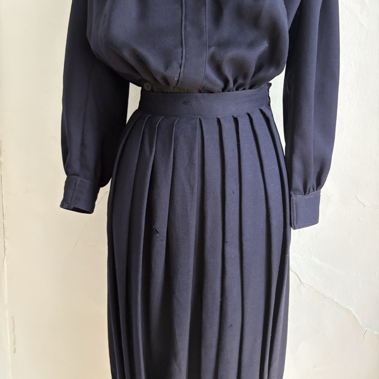 Antique Edwardian Blue Wool Gym Suit Jumpsuit 1911 Vintage Sports