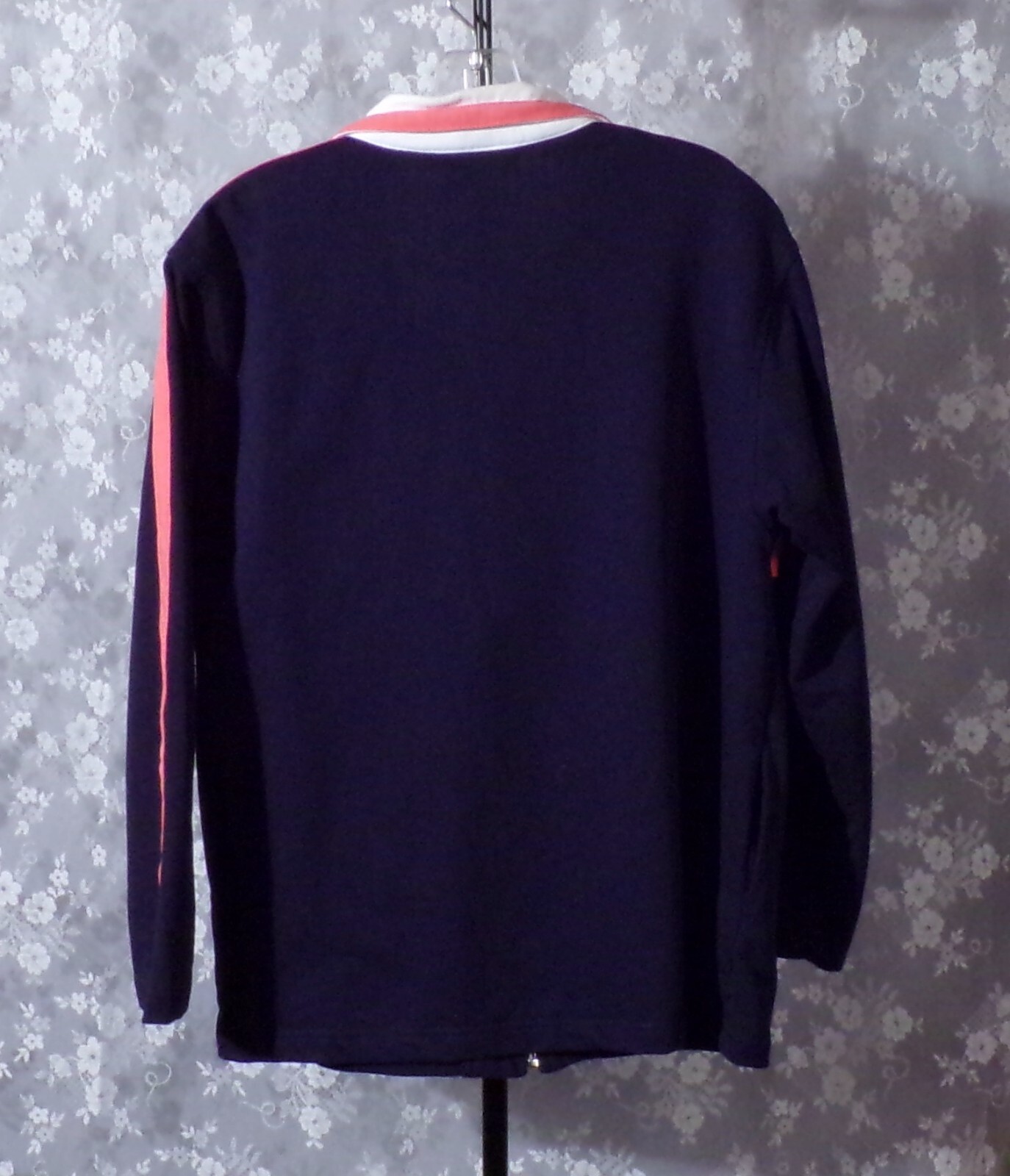 Vintage 80s Athletic Jacket Size Medium 1980s Running Jogging Granny Sporty