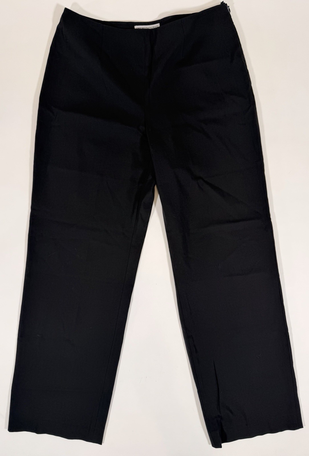 Emporio Armani Vintage 80s Black Trouser Pants Size IT 42 / US 6-8 Made In Italy