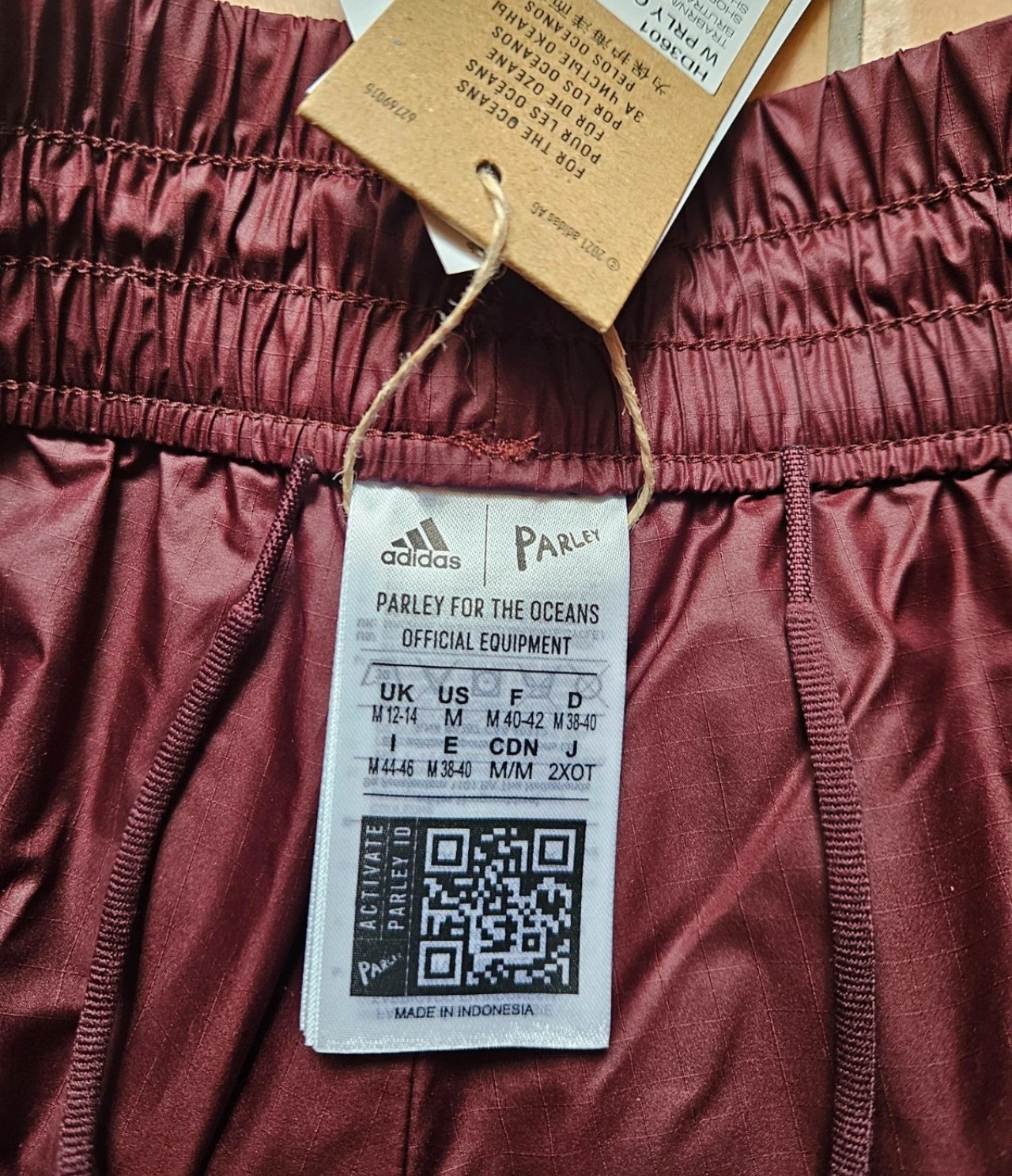 ADIDAS New Parley Shorts M Burgundy Sports Yoga Casual Running Hiking Gym