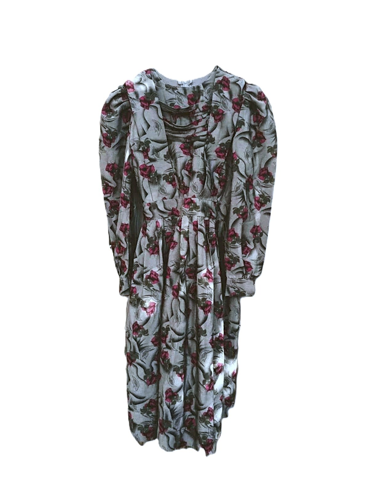 Amish Mennonite Dress Old Colony Girl Women XS 28″B 22″W Gray Pink Purple Rose
