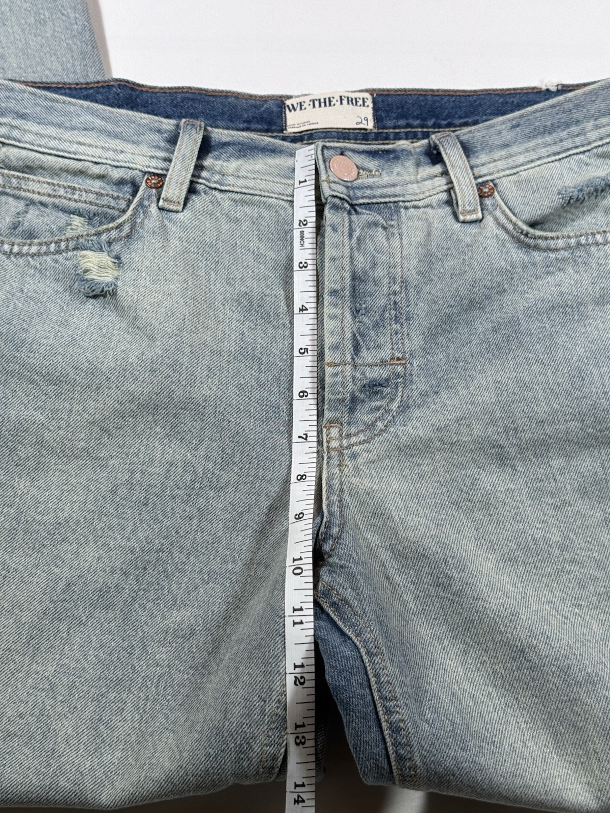 VTG Free People We The Free Jeans Womens Sz 29 – Mid Rise Hippie Button Fly