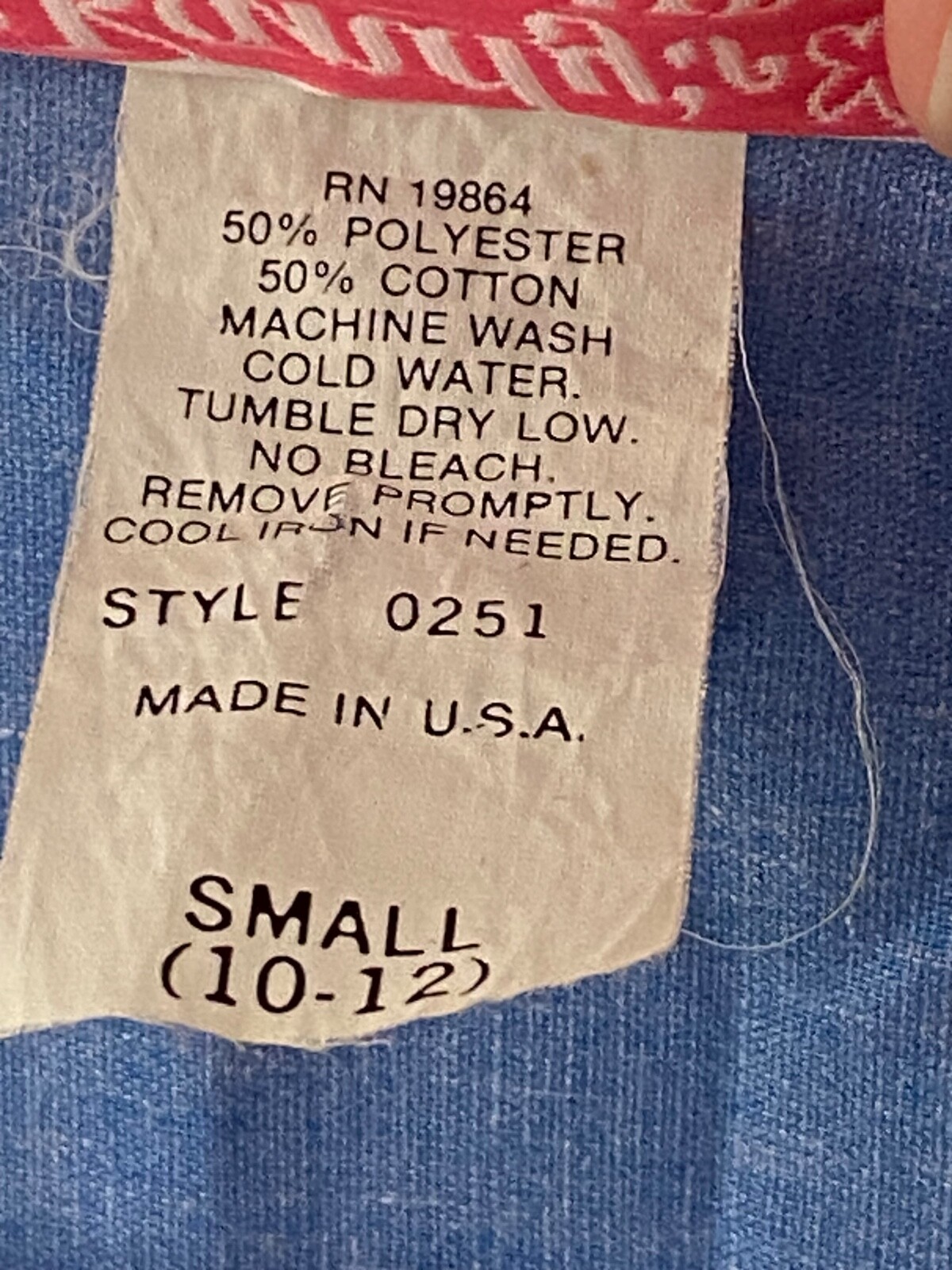 Vtg KANDY’S COVER UPS Womens S Art Smock Vest USA Made BLUE RED PLAID Pearl Snap