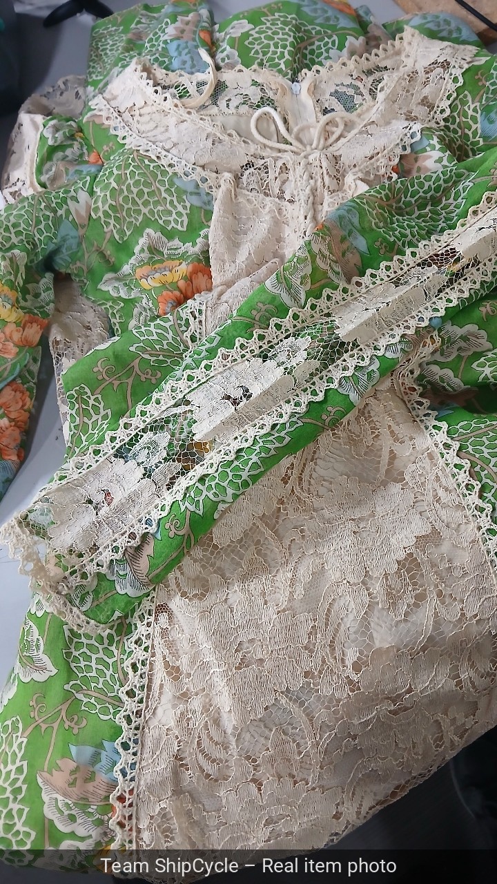 Vintage Young Innocent By Arpeja Lace Maxi Dress Size 5 Made In USA Gunn G2U