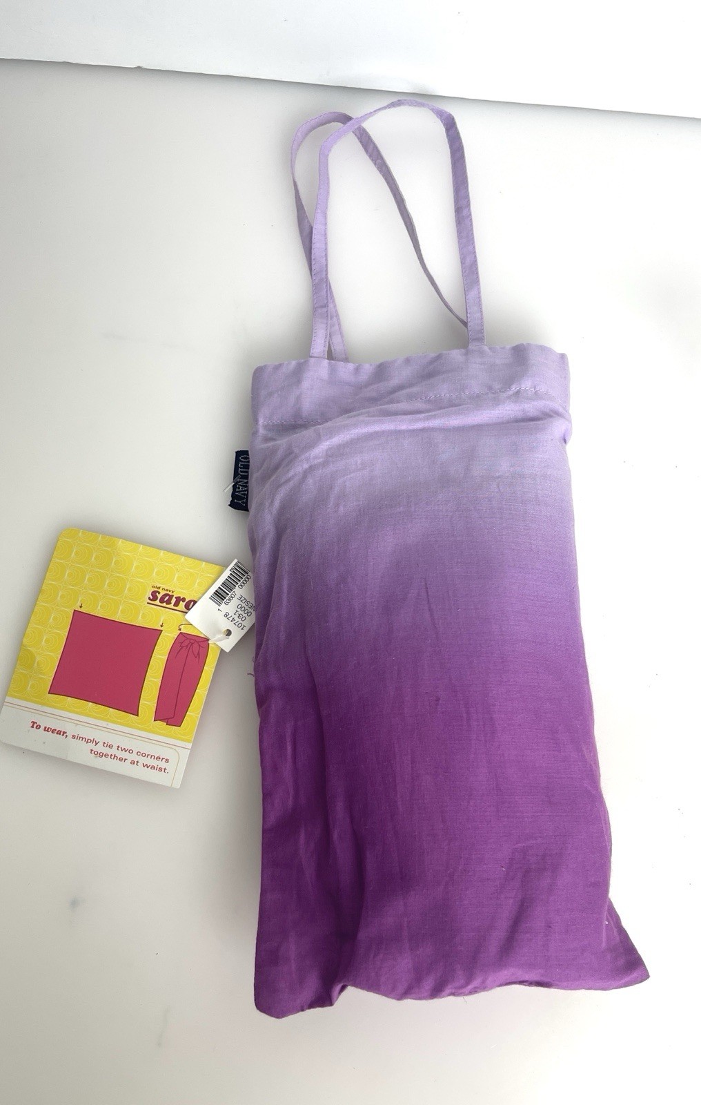 RARE 90s Y2K OLD NAVY 100% Cotton Classic Sarong Beach Cover Up w Matching Bag