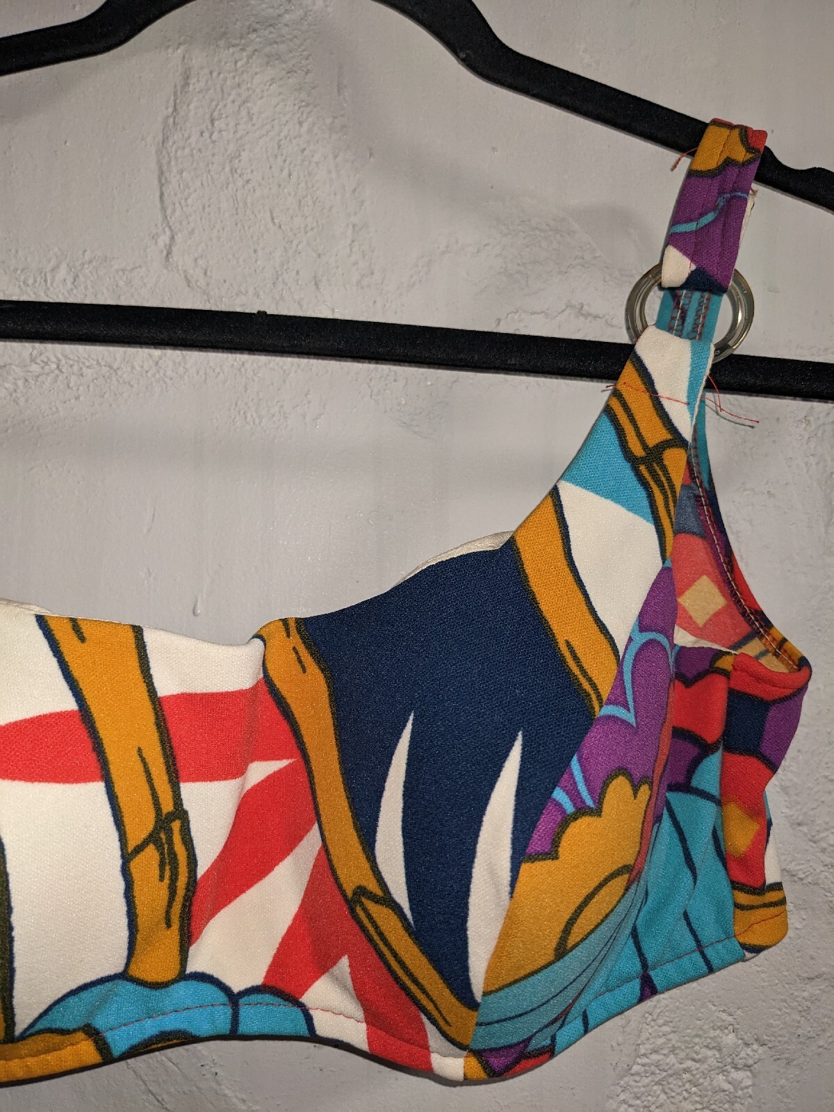 Vintage Cole of California Bikini Top Built In Bra Retro Women’s Medium Large