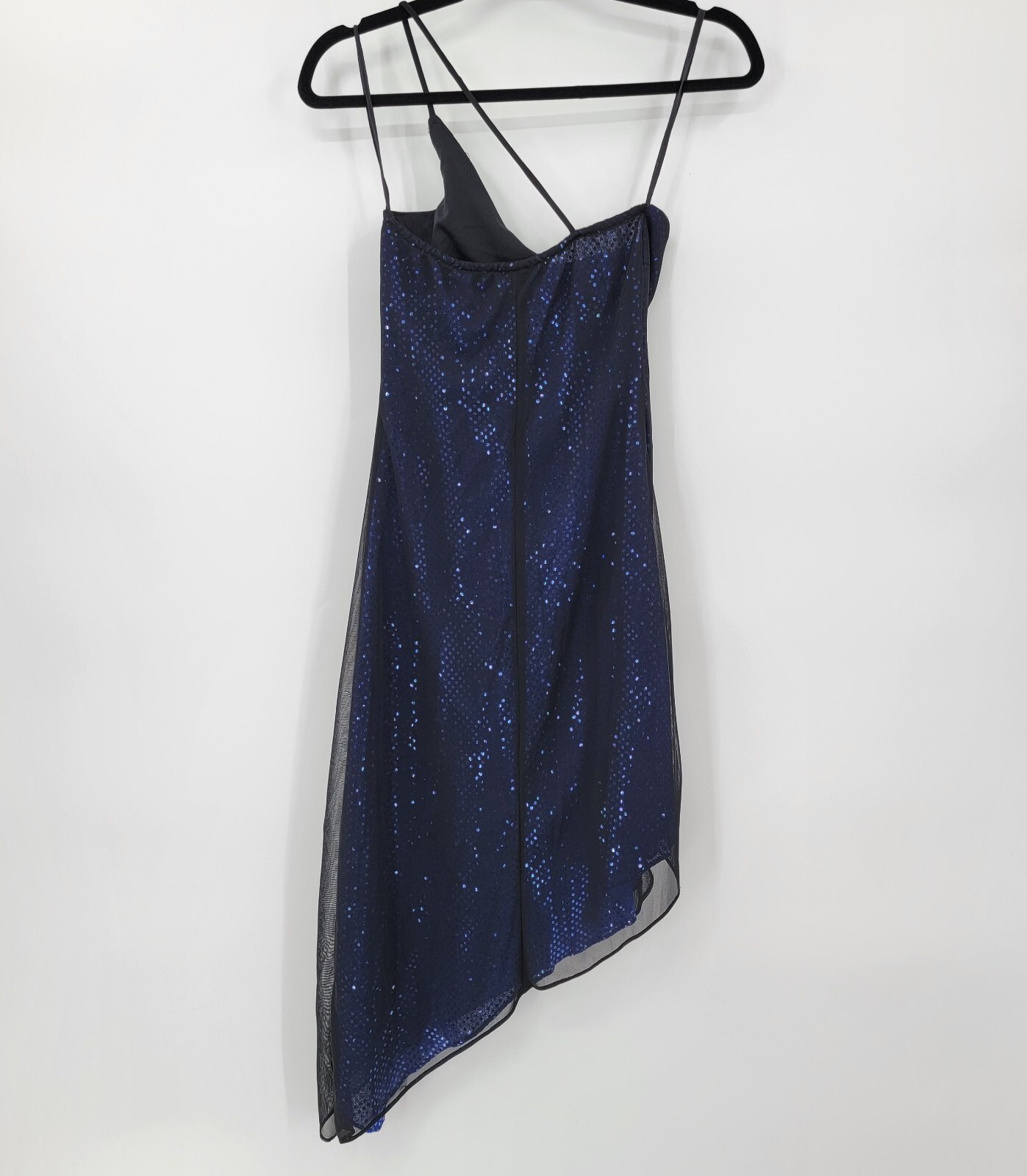 Vintage Kiki USA Women’s Small Single Strap Asymmetrical Cocktail Sequin Dress