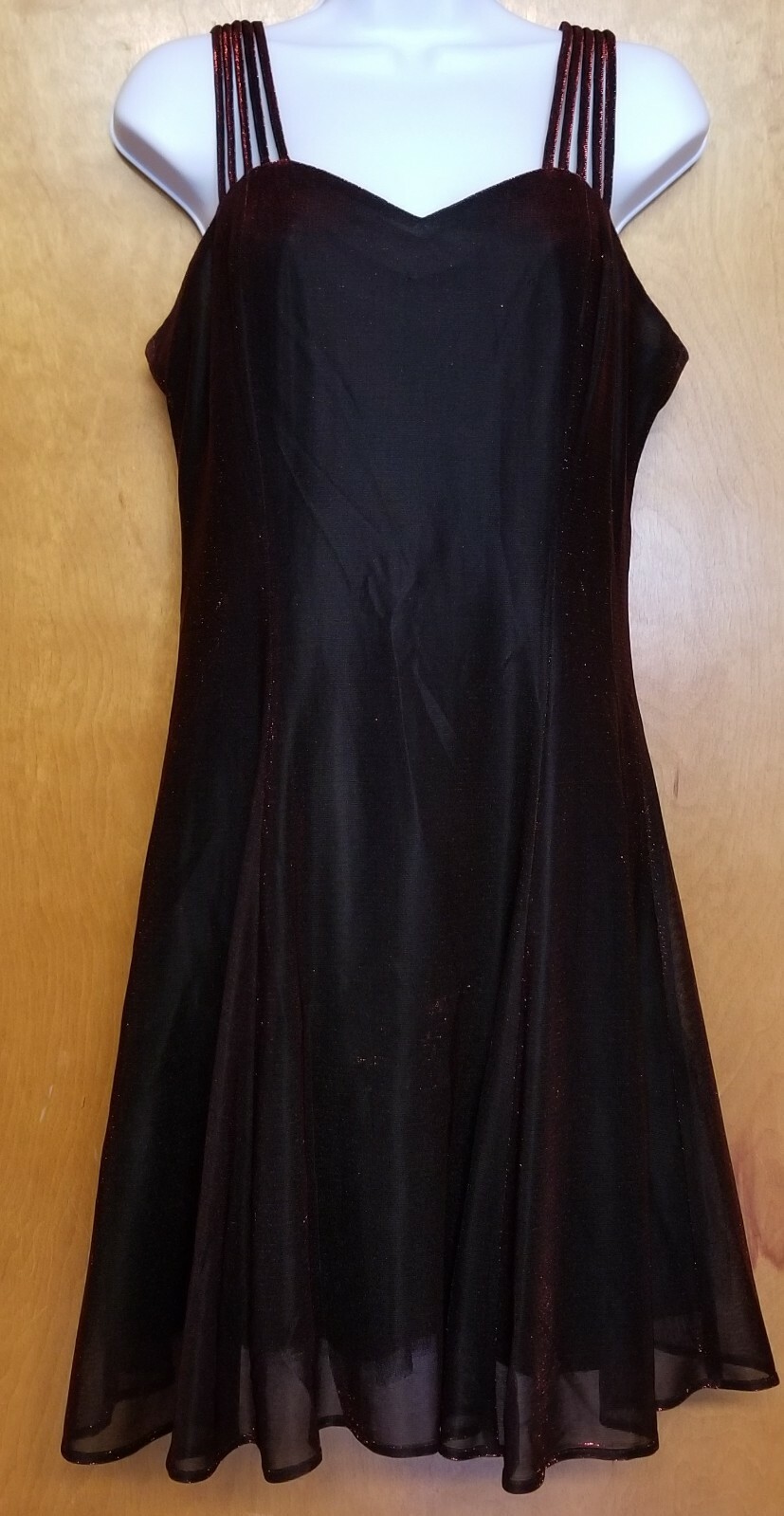 VTG All That Jazz Metallic Red Sparkle Cocktail Juniors Size 13/14 (Women’s M/L)