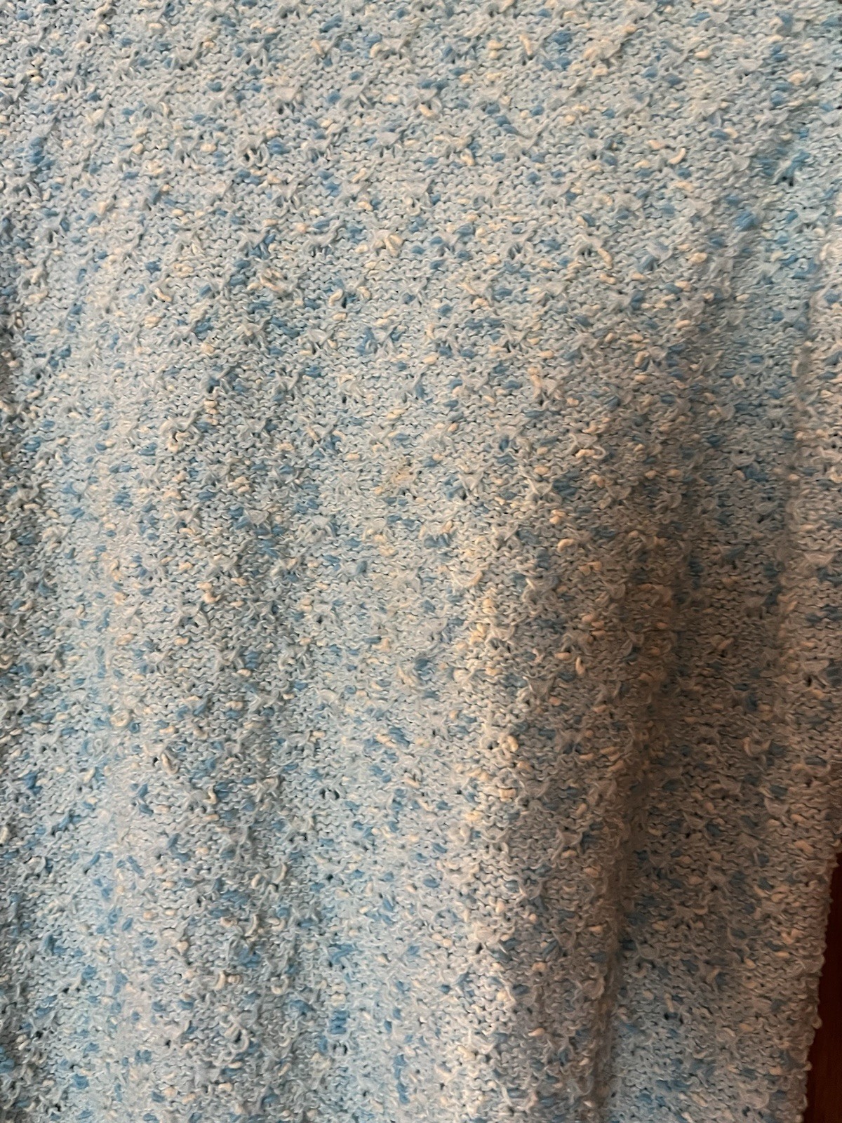 80s Does 50s Vintage Aquamarine Knit Cap Sleeve Sweater With Lace Collar Size M