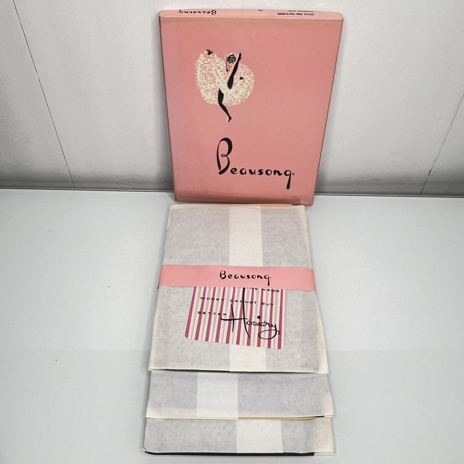 BEAUSONG 700 Texture Seamless All Nylon Stocking Size 8.5 Carbon Mist 3 Pack NEW