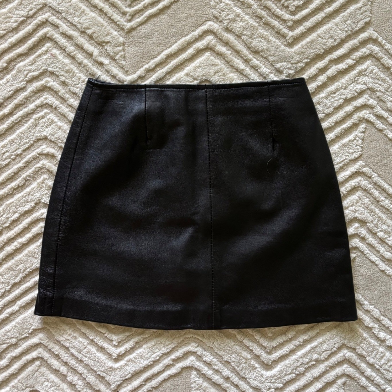 Vintage Betsey Johnson Genuine Leather Mini Skirt