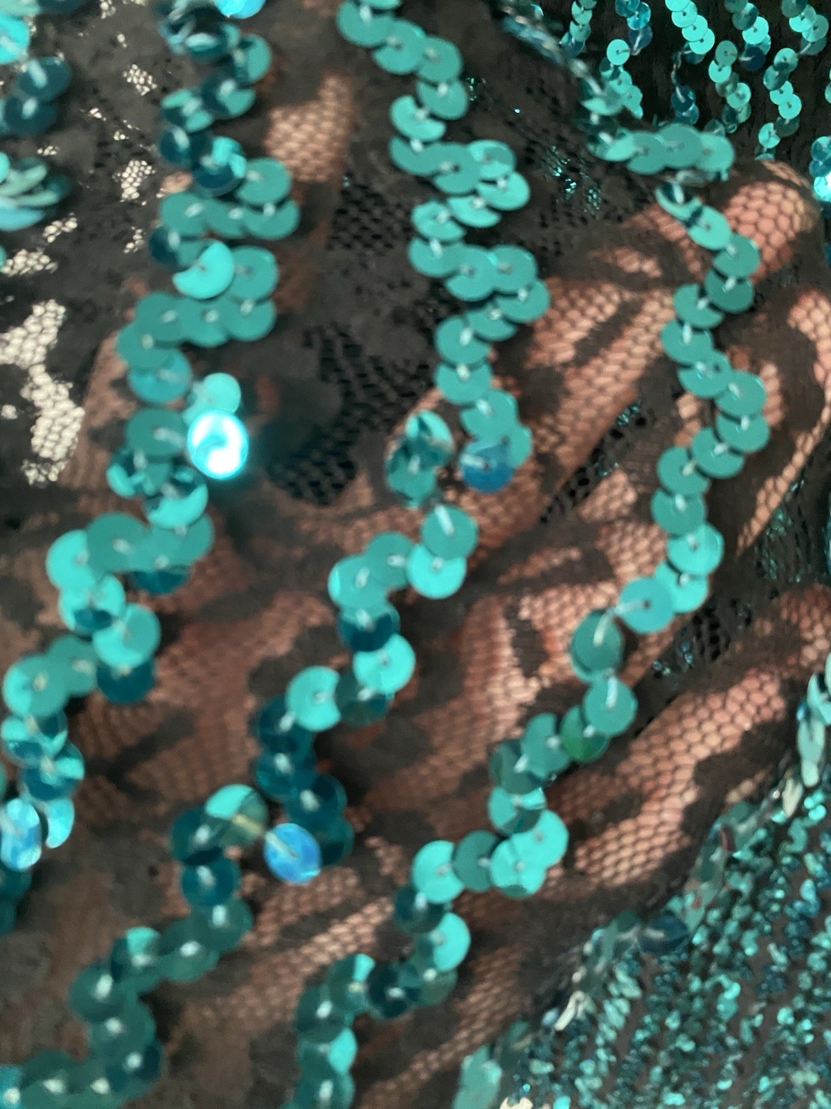 Vintage Climax David Howard Karen Okada 1980s 1990s Sequined Body Con Mini Dress