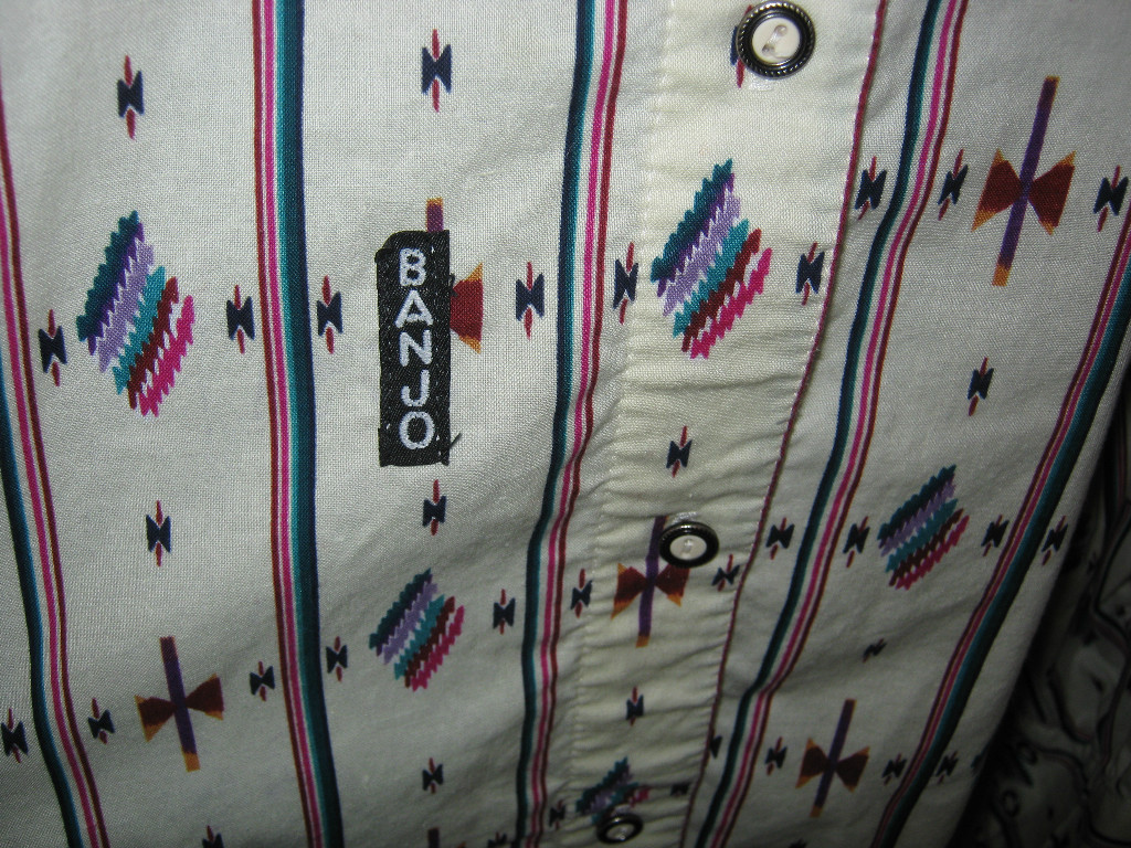 Vintage 90’s Banjo Women’s Shirt Size Medium Oversized Top Southwestern Print