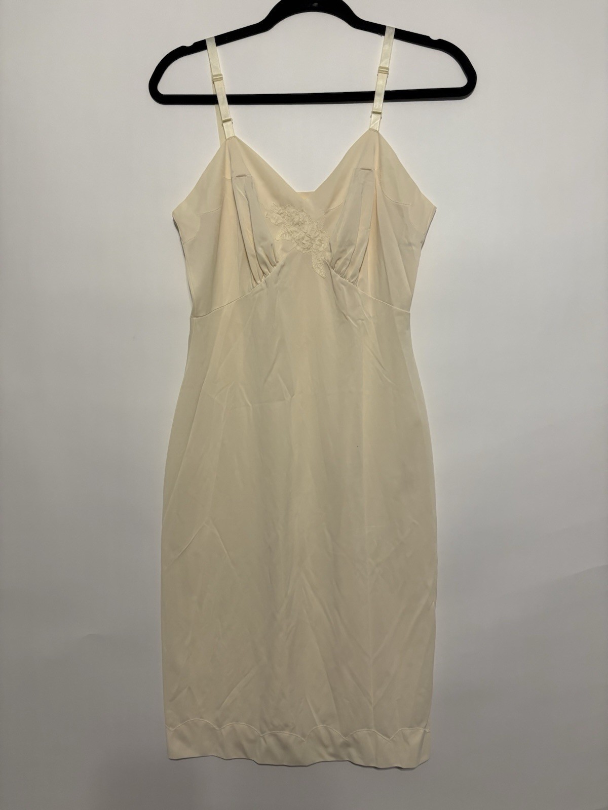Shadowline Slip 36 Tall Ivory Slip Dress Vintage
