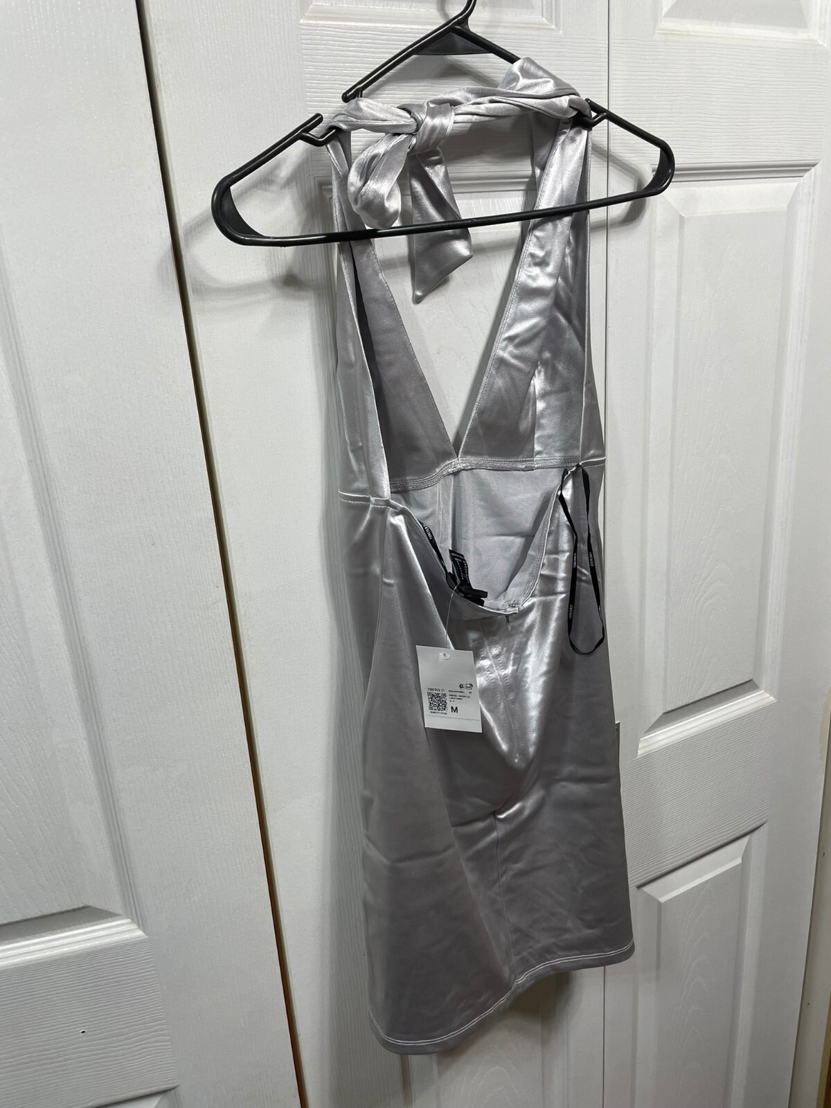 NWT M VINTAGE SATIN NYLON SECOND SKIN BODYSUIT MINI DRESS BODY CON EVENING