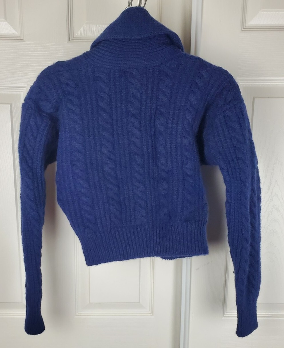 Vtg Robert Michael 2 Button Wool Sweater Women’s L (Moth Holes) Cardigan 1980’s