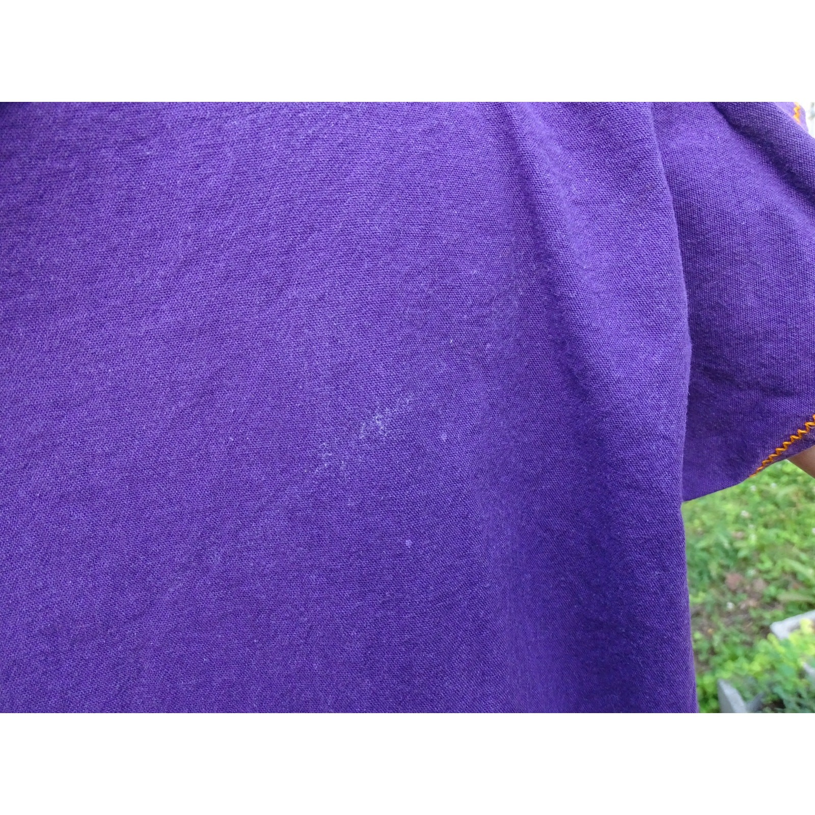 Vtg 70s Purple Floral Embroidered Blouse Boho Peasant Folk Art Top Small Medium