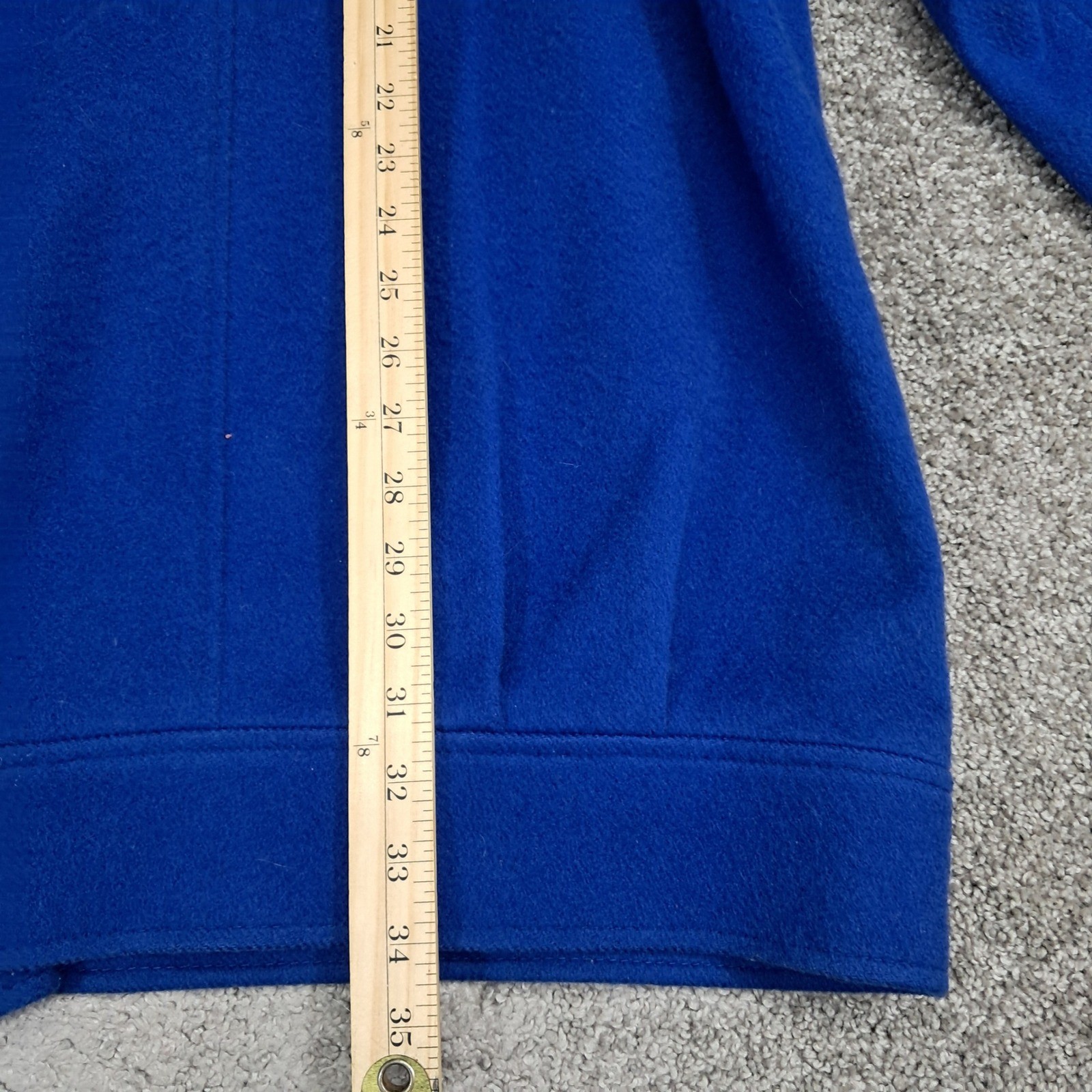 Gallery Vintage Royal Blue 100% Pure Wool Double Breasted Coat Yugoslavia Sz 12
