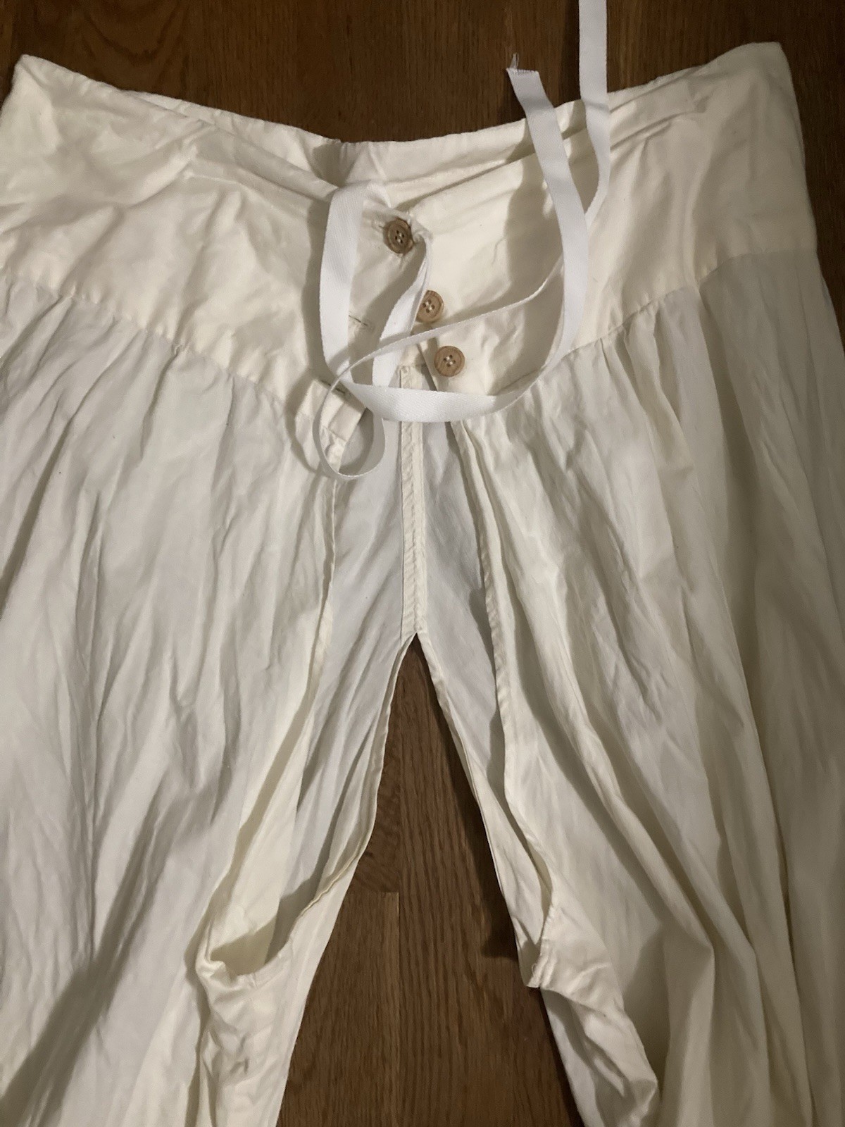 Vintage Victorian Ivory Ruffle Lace Bloomers Pantaloons Reenactment Clothes
