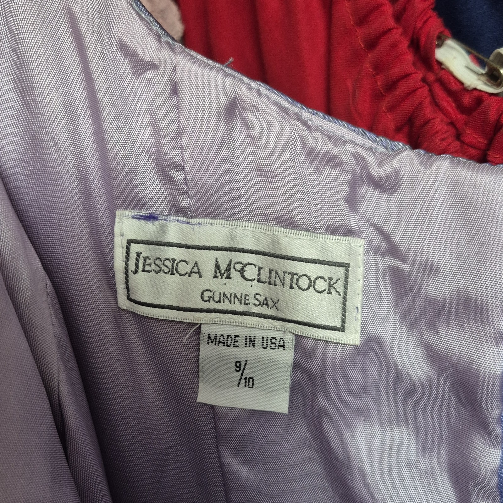VTG 90s Y2k Gunne Sax Jessica McClintock Iridescent Purple Formal Gown Size 9/10
