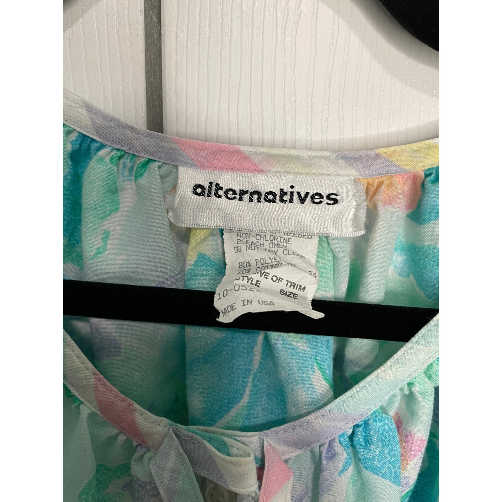 Alternatives Floral House Dress Vintage Cottagecore Grannycore Pastel Poly Med