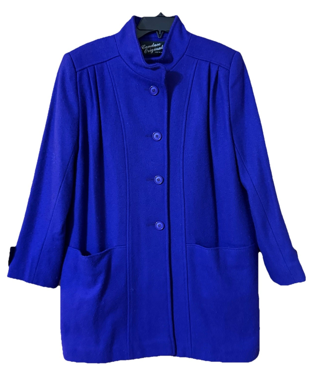 Vintage Candace Originals Purple Wool Coat USA Womens Size 8 Classic Jacket