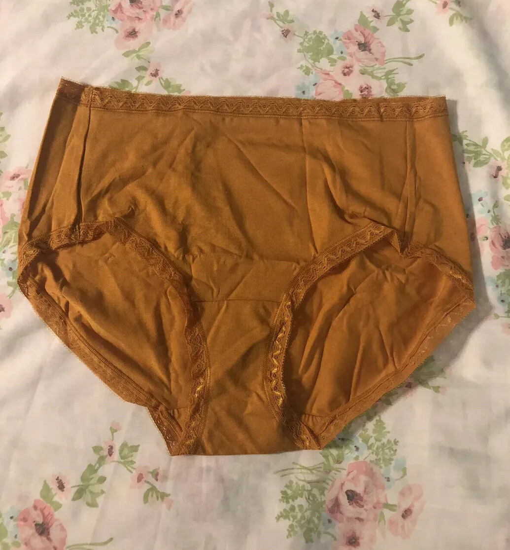 Soft Cotton Modal Brief Panties, Butternut Yellow, Soma Sz Large