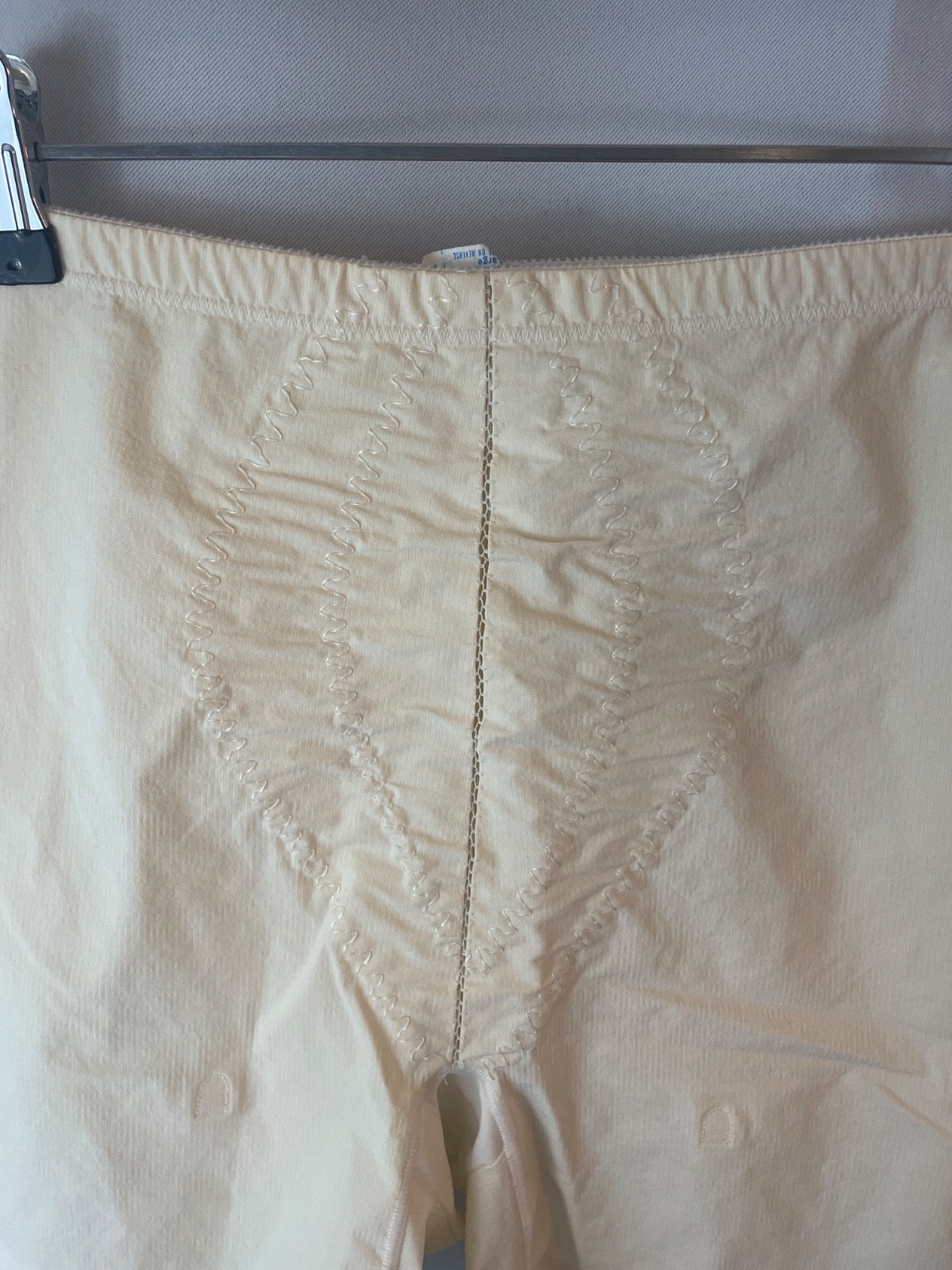 Long Leg Girdle Pinup Shapewear Platex Vintage 1960s Ivory White L