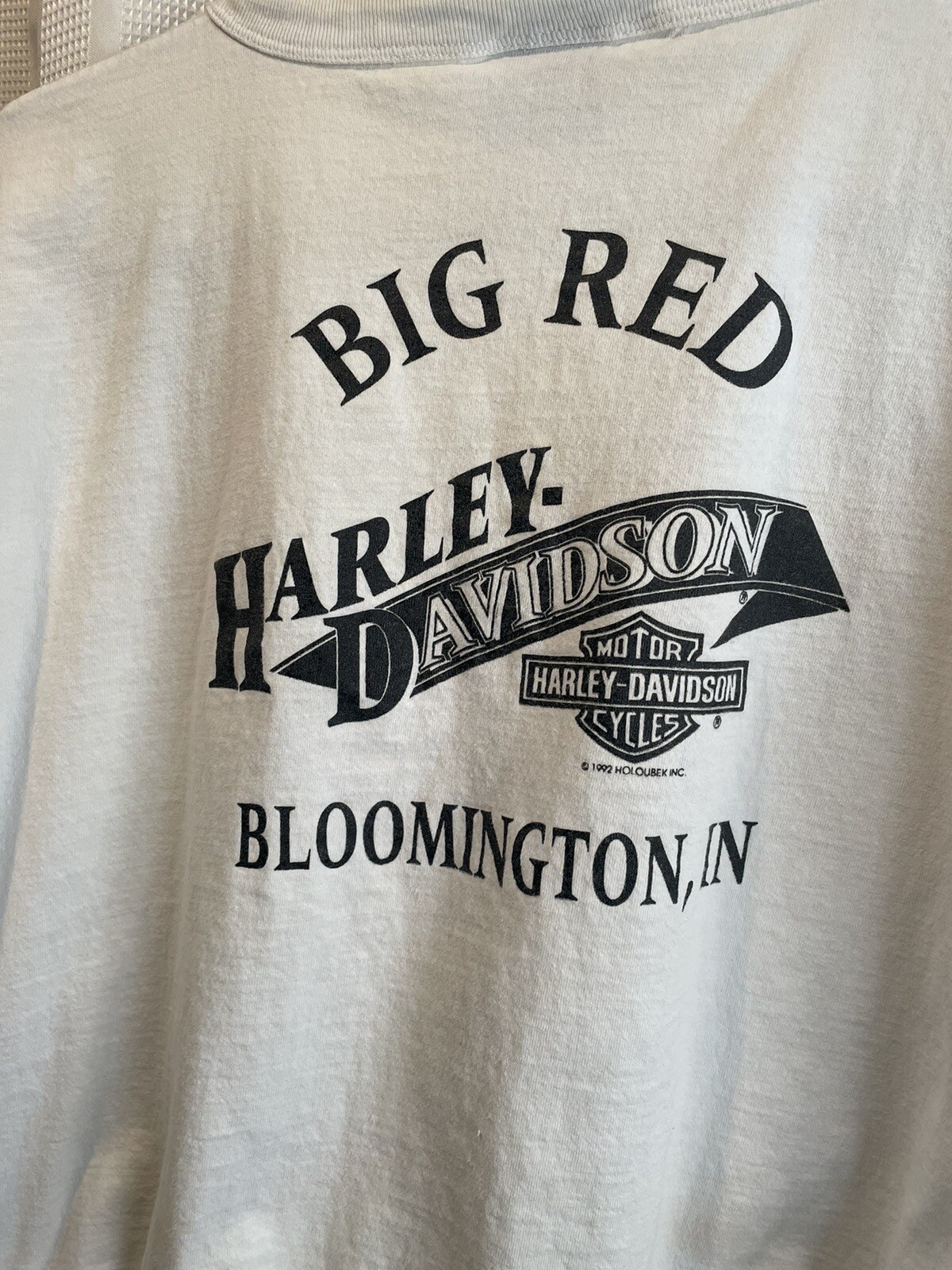 Vintage Harley Davidson Long Sleeve Size Medium Native Feather Print Bloomington