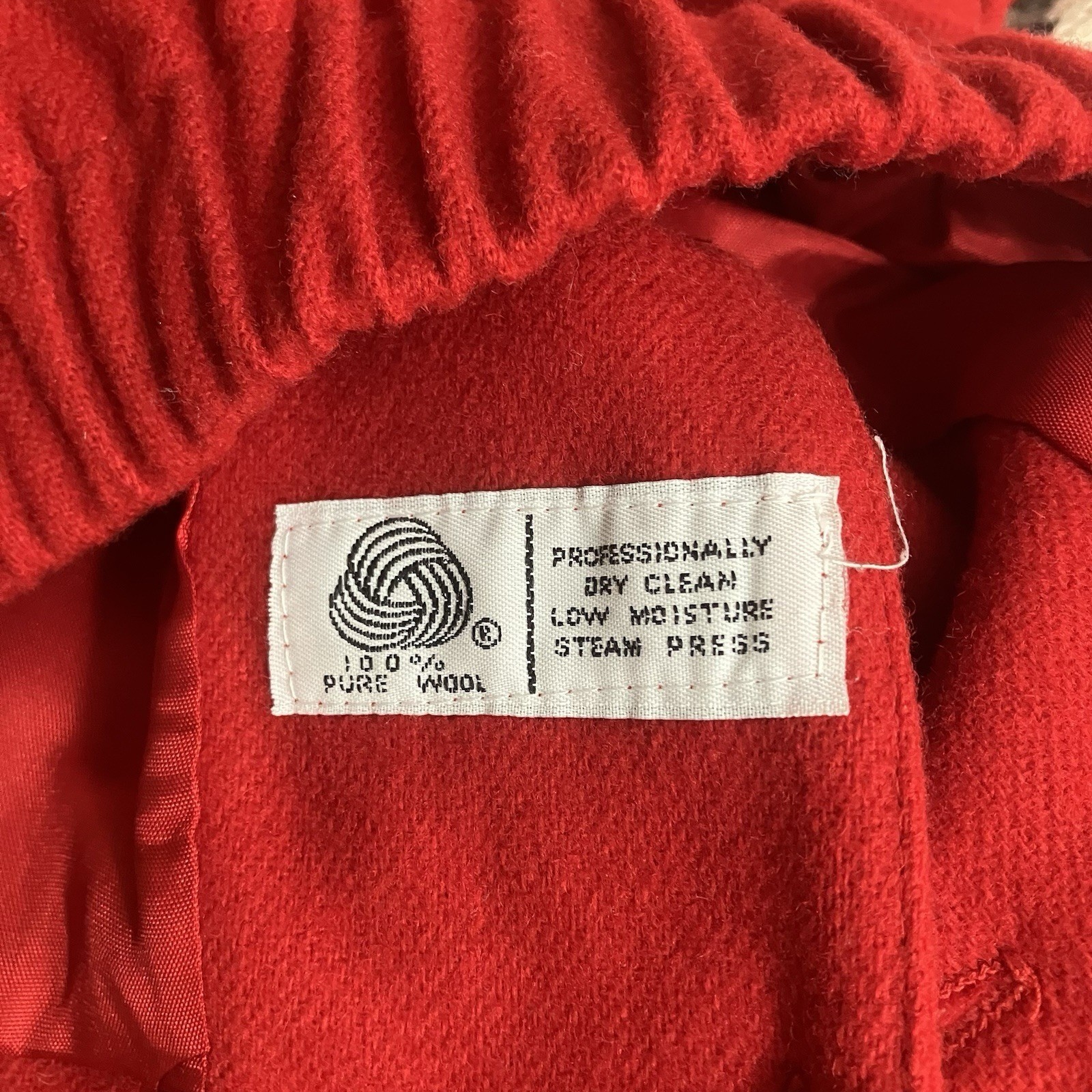 Vintage Savannah Holiday Red Wool Bomber Jacket Size 12 Christmas Grandma