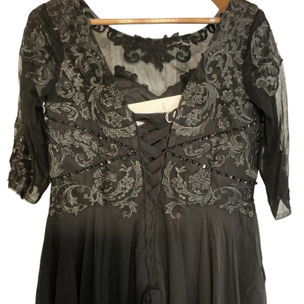NWT Miss Veil Elegant Black Lace Dress size 16